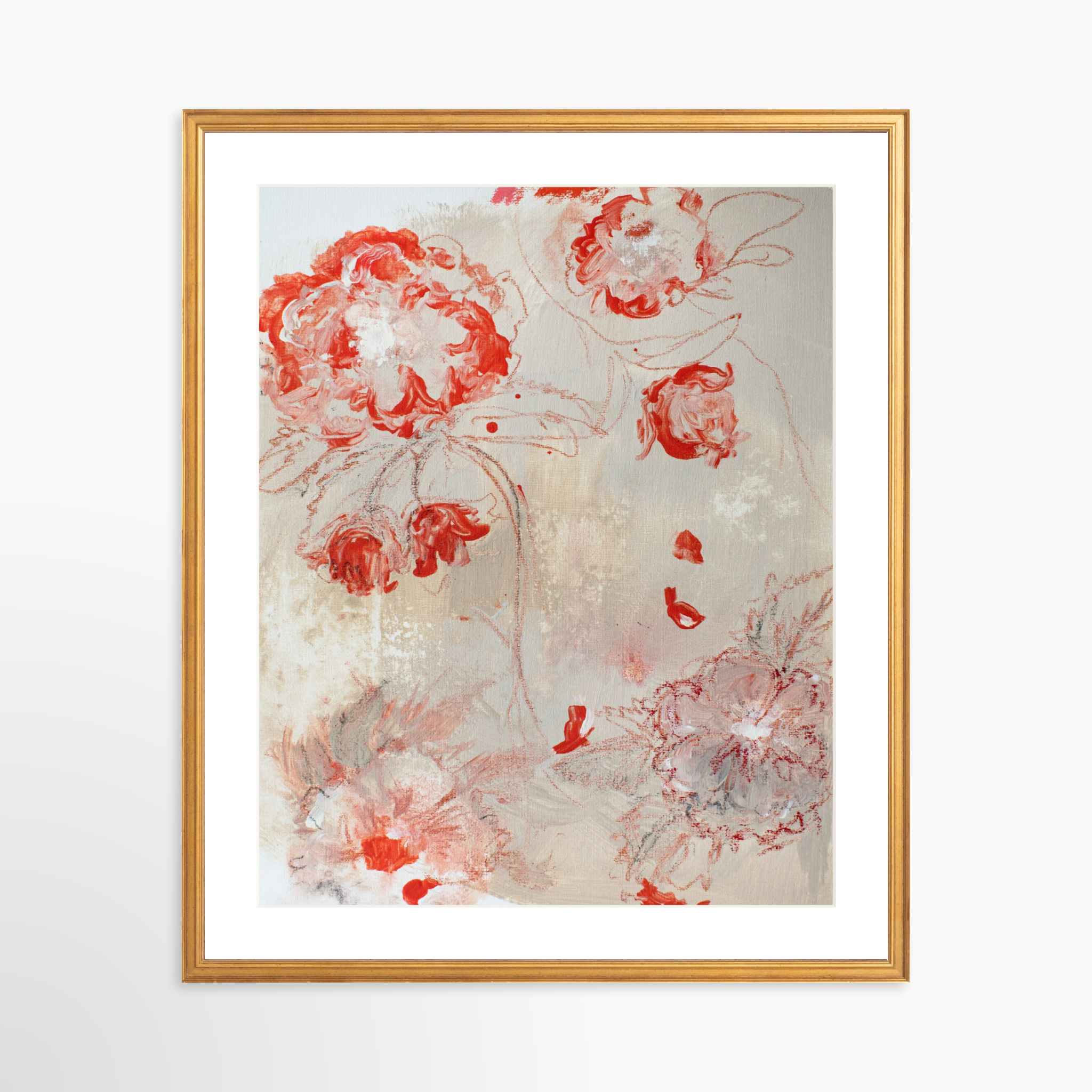 20x25 / Certificate Gold Frame + White Mat