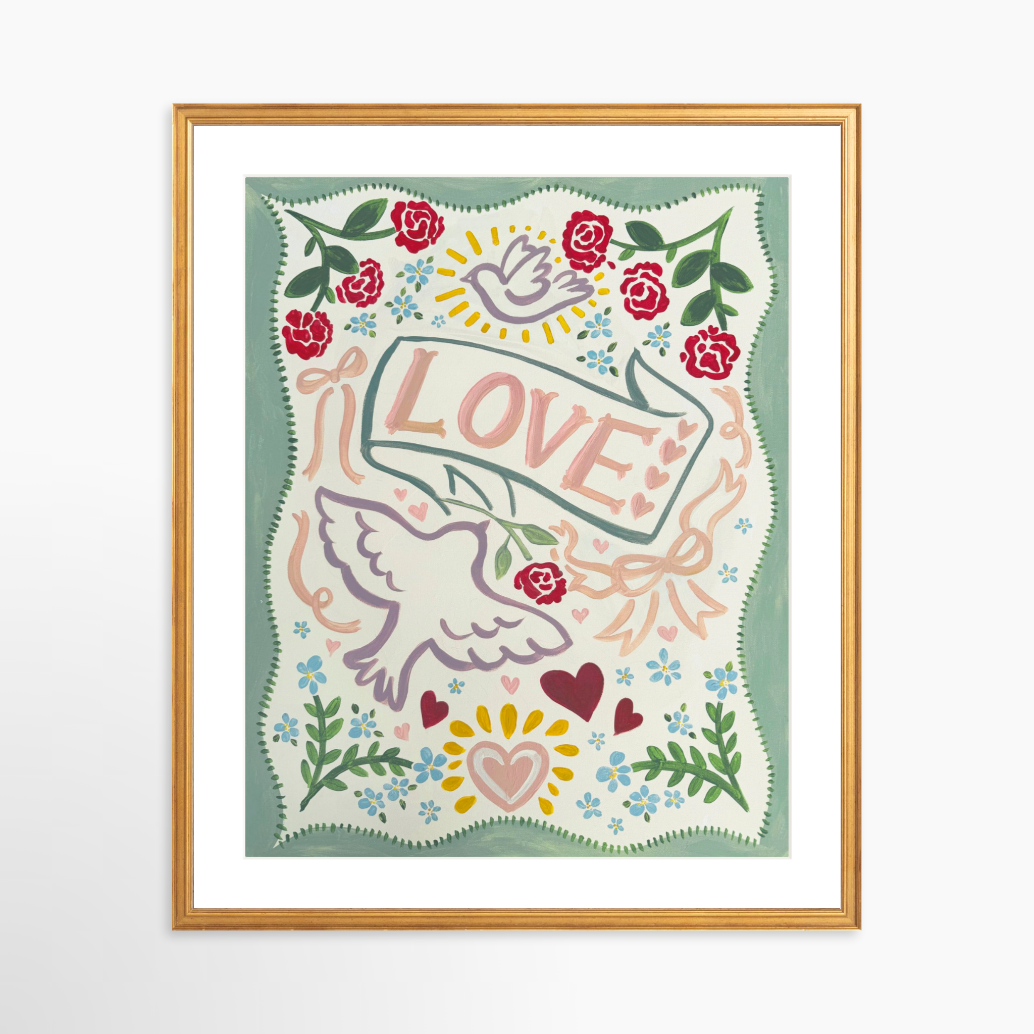 20x25 / Certificate Gold Frame + White Mat