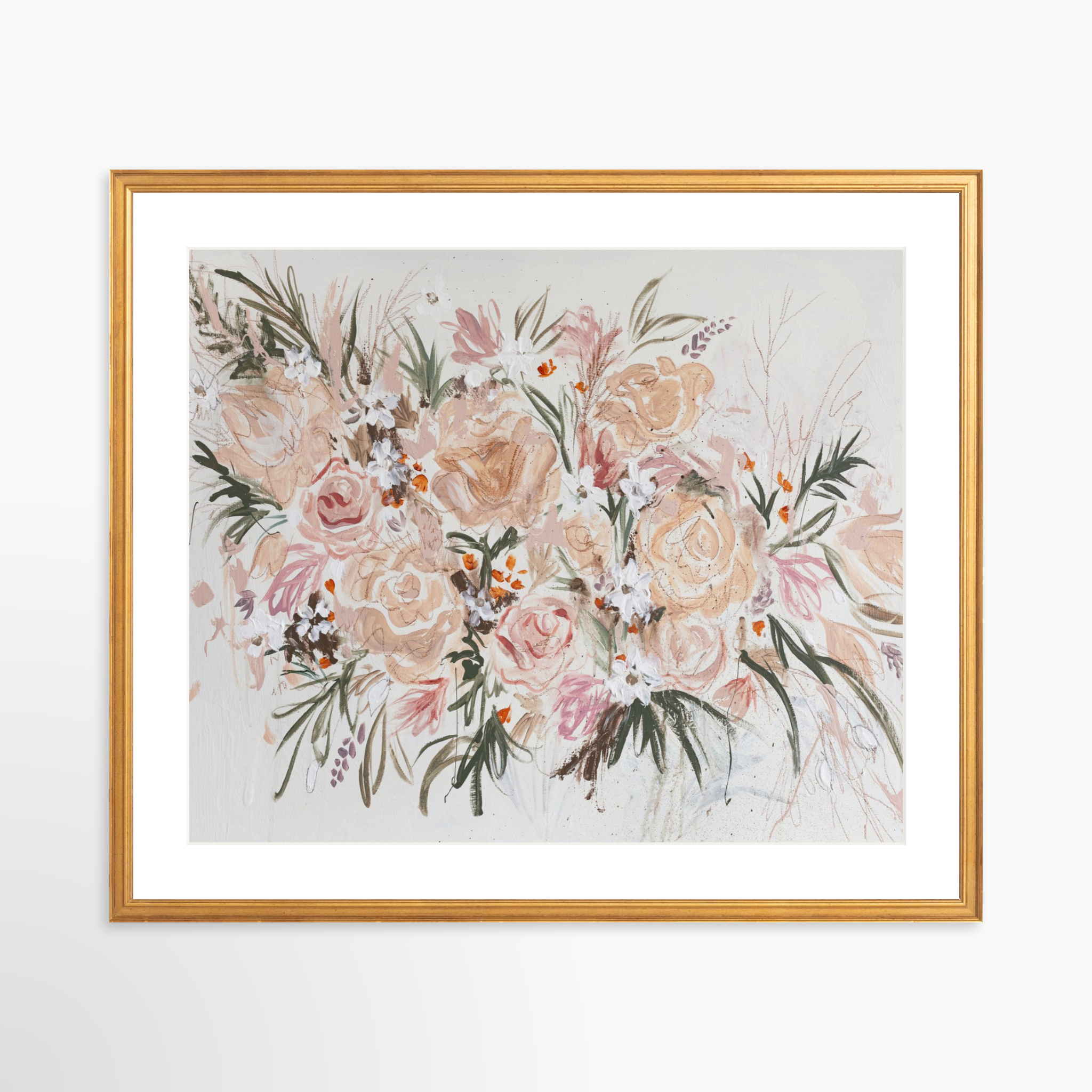 25x20 / Certificate Gold Frame + White Mat