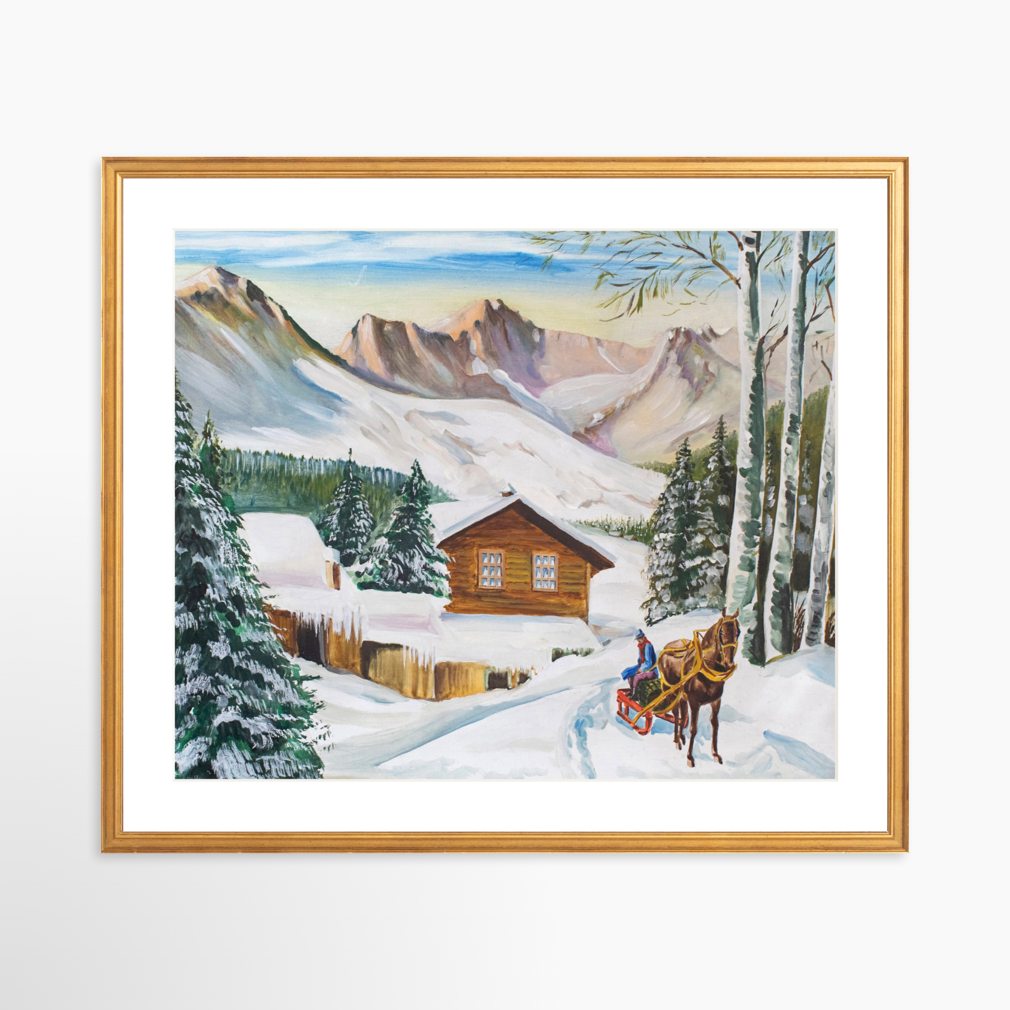 25x20 / Certificate Gold Frame + White Mat