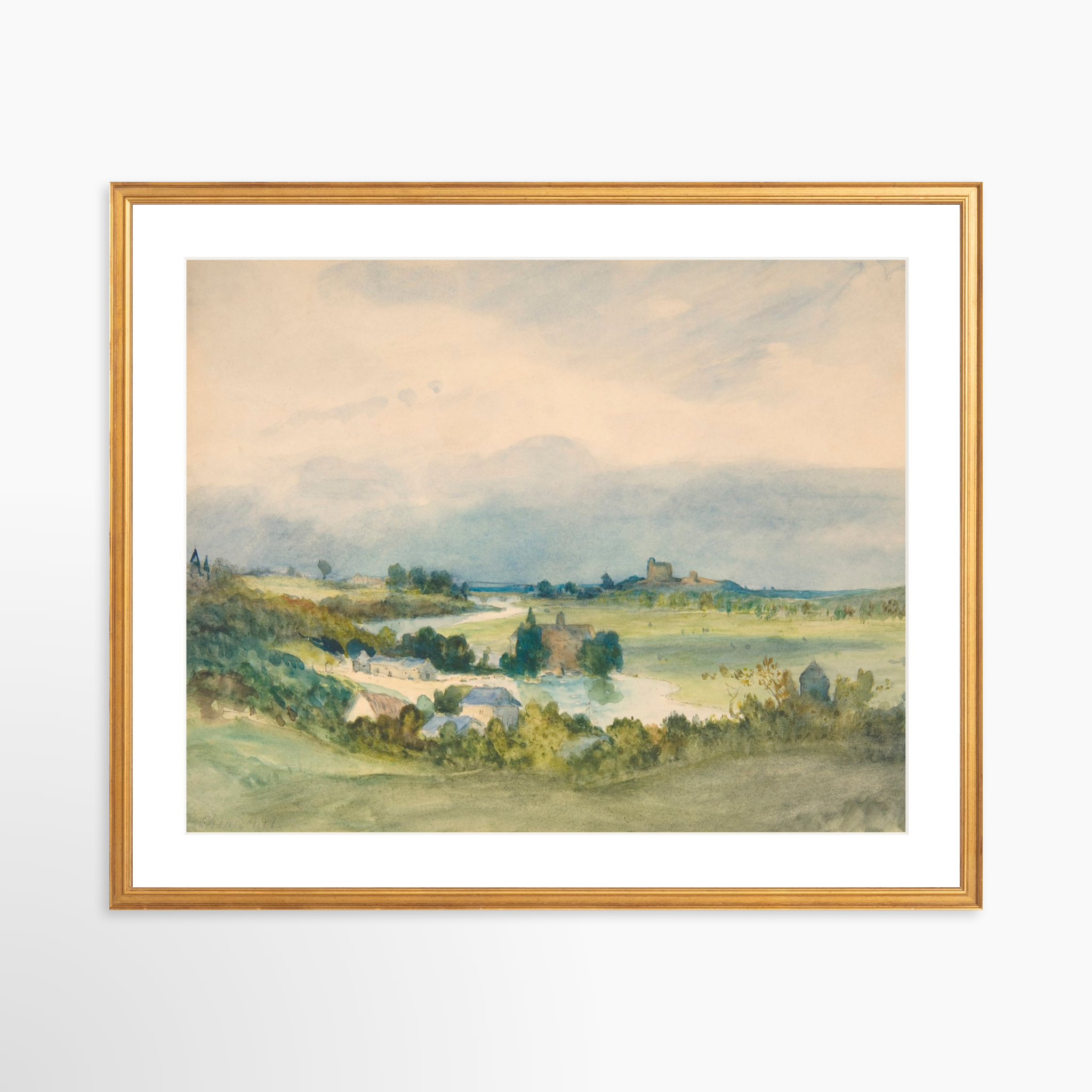 25x20 / Certificate Gold Frame + White Mat