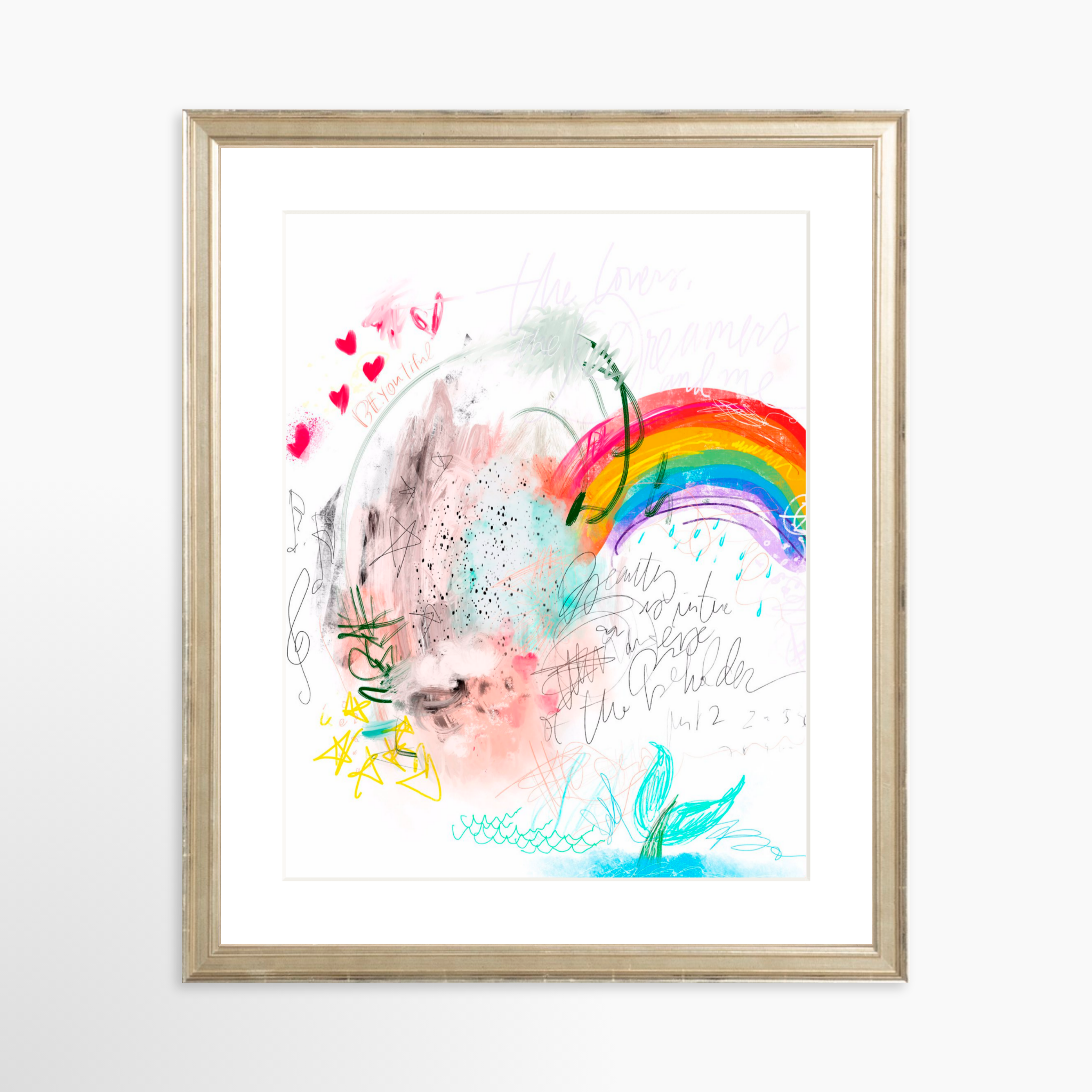 11x14 / Certificate Silver Frame + White Mat