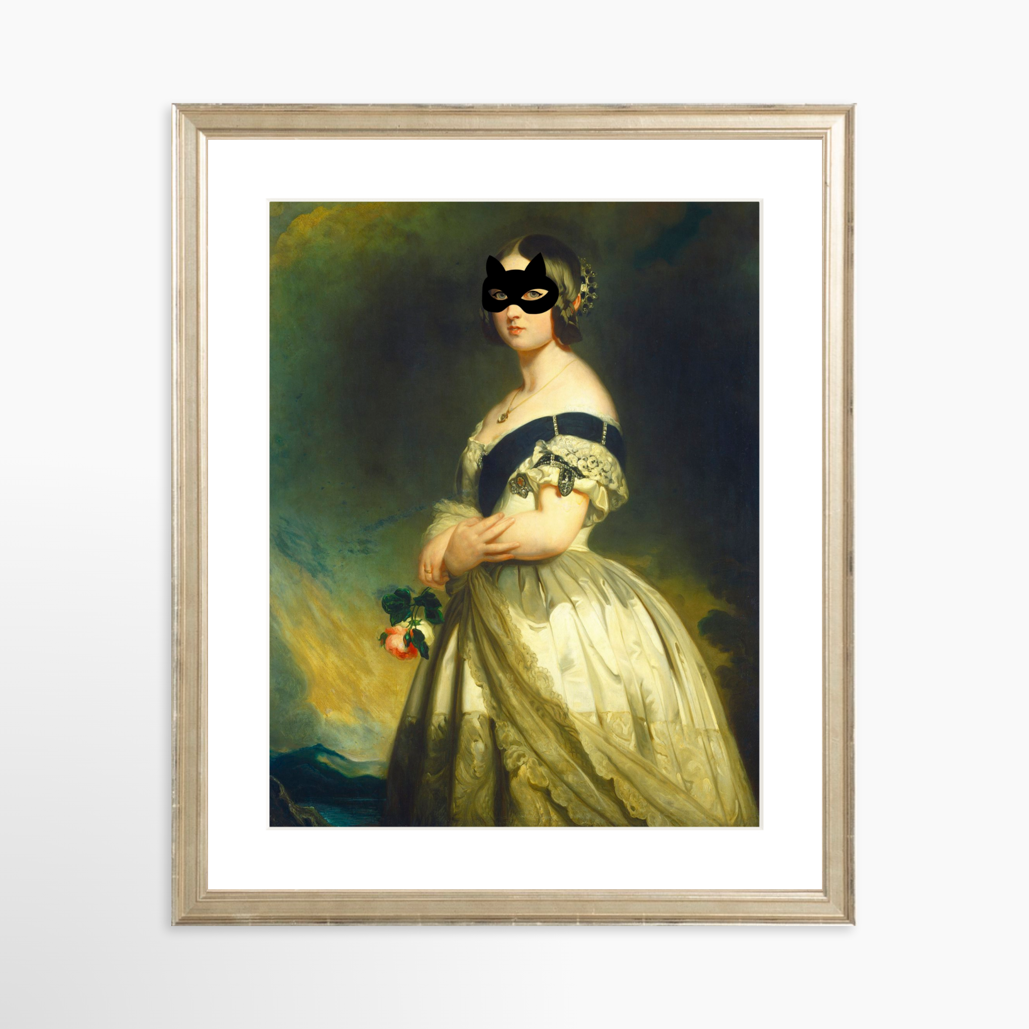 11x14 / Certificate Silver Frame + White Mat