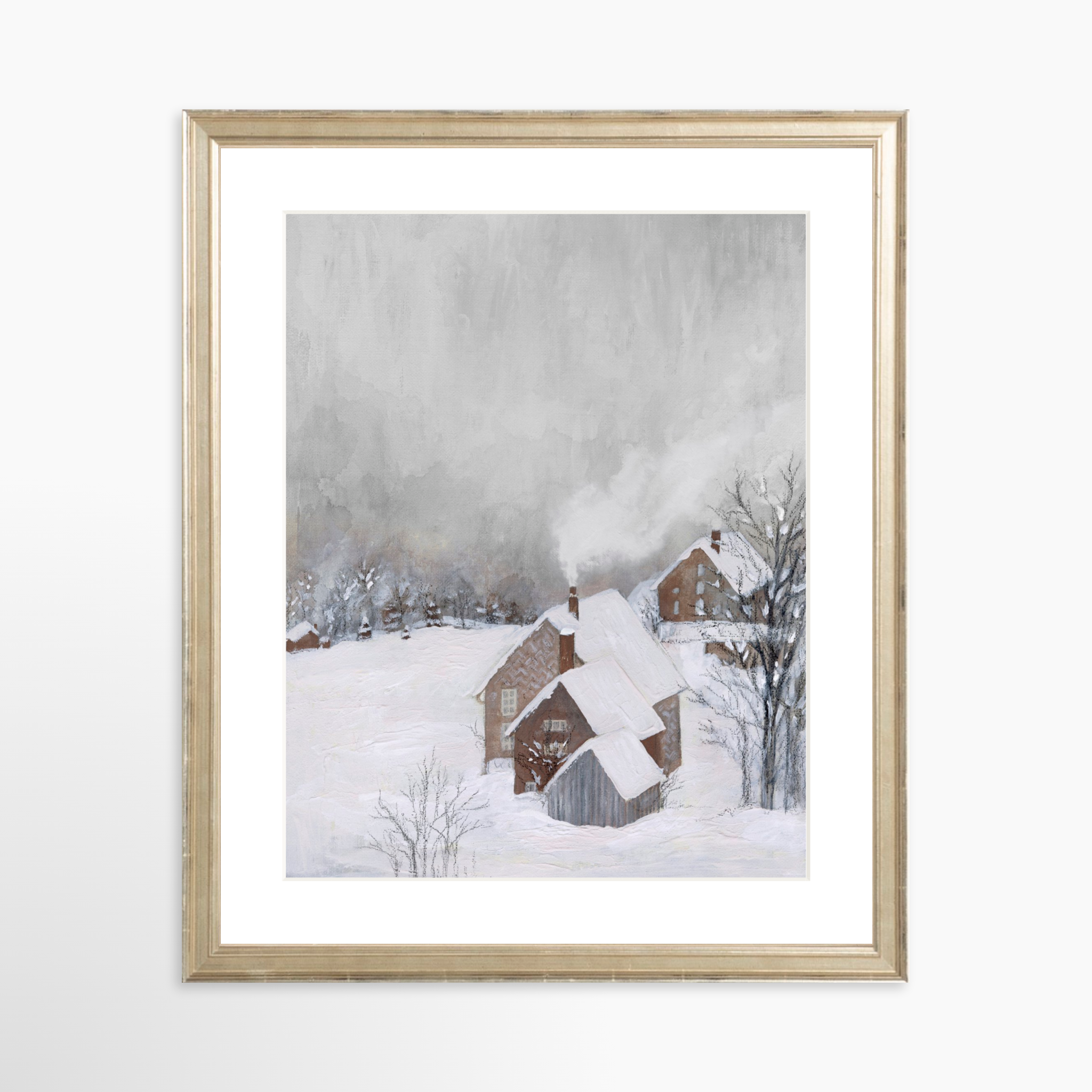 11x14 / Certificate Silver Frame + White Mat