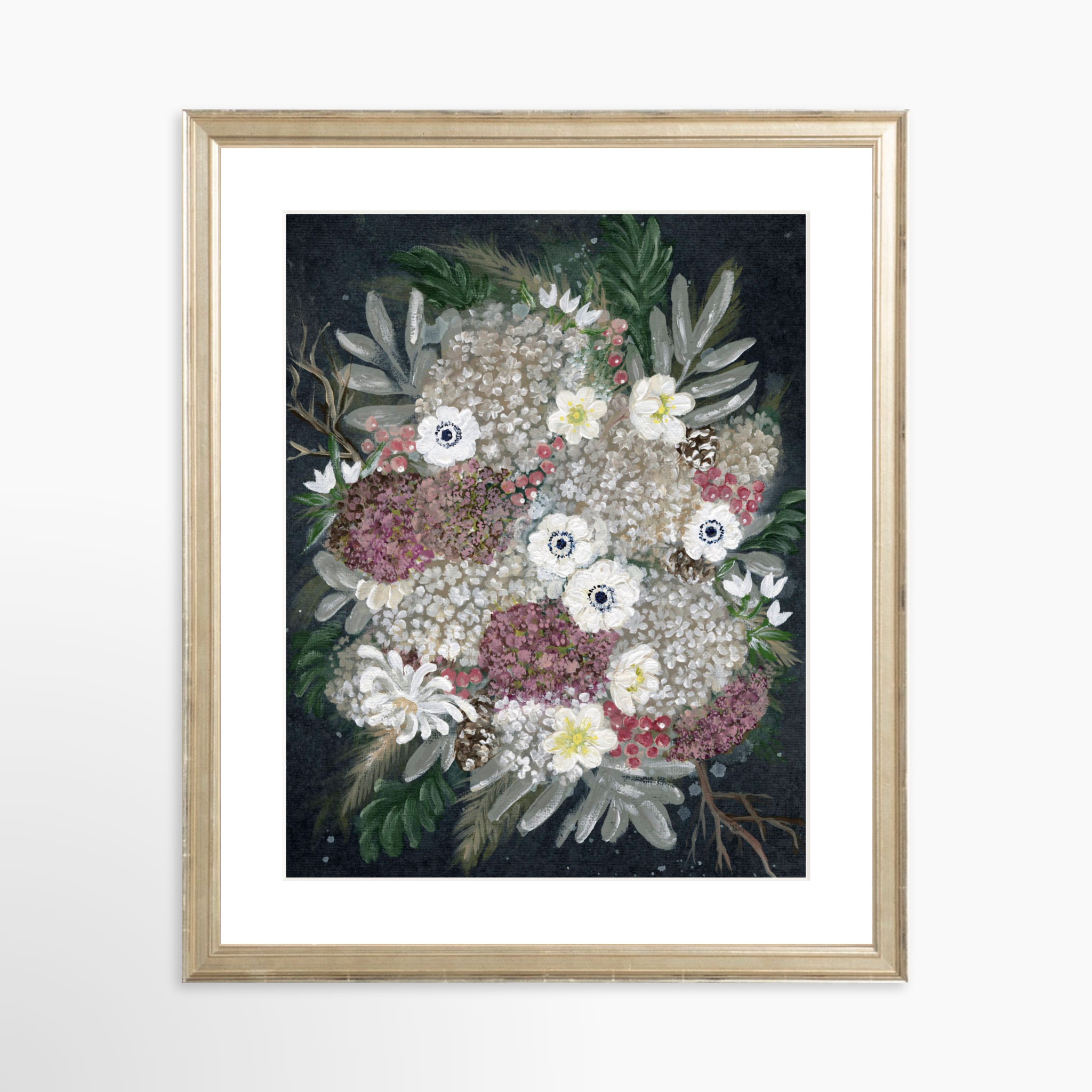 11x14 / Certificate Silver Frame + White Mat