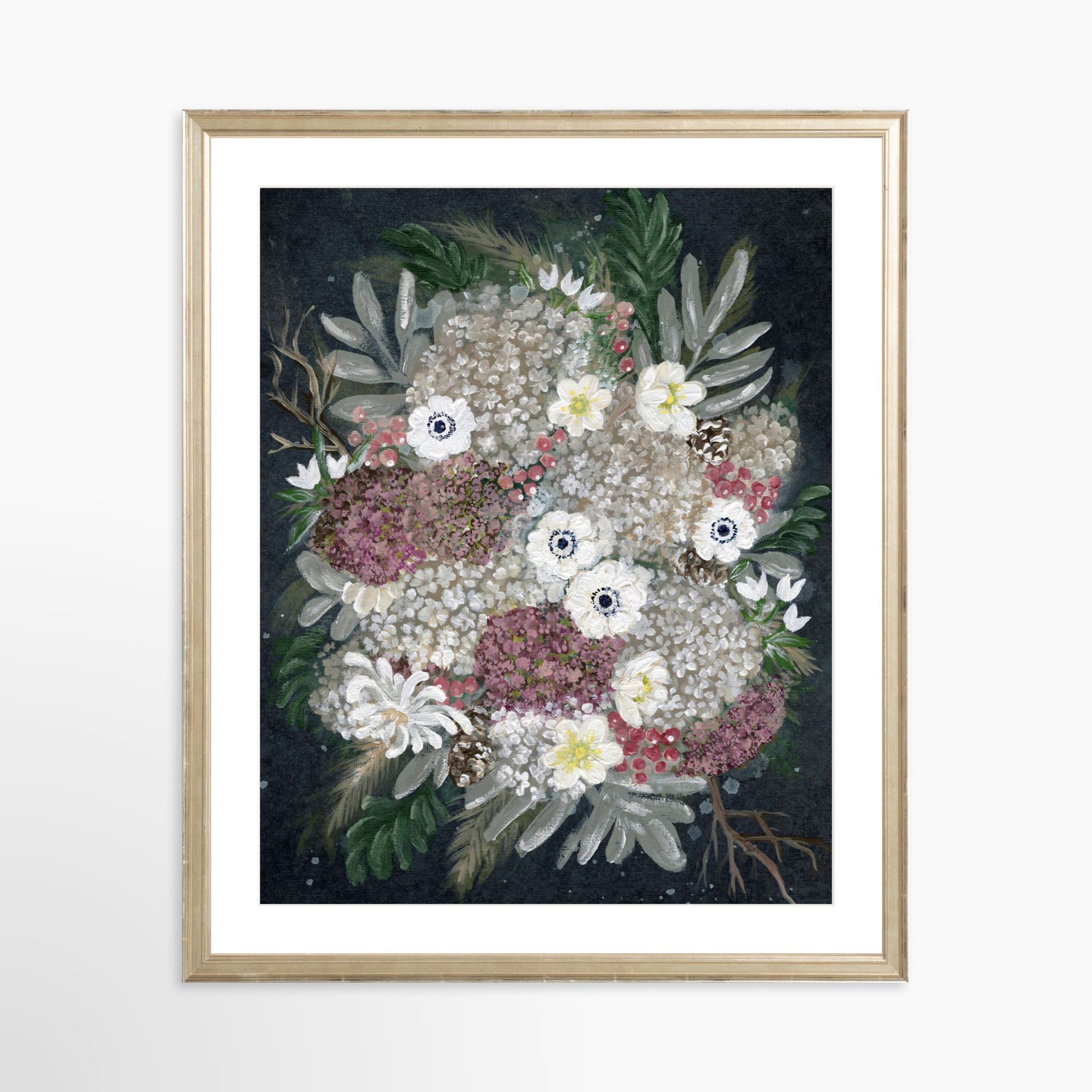 16x20 / Certificate Silver Frame + White Mat