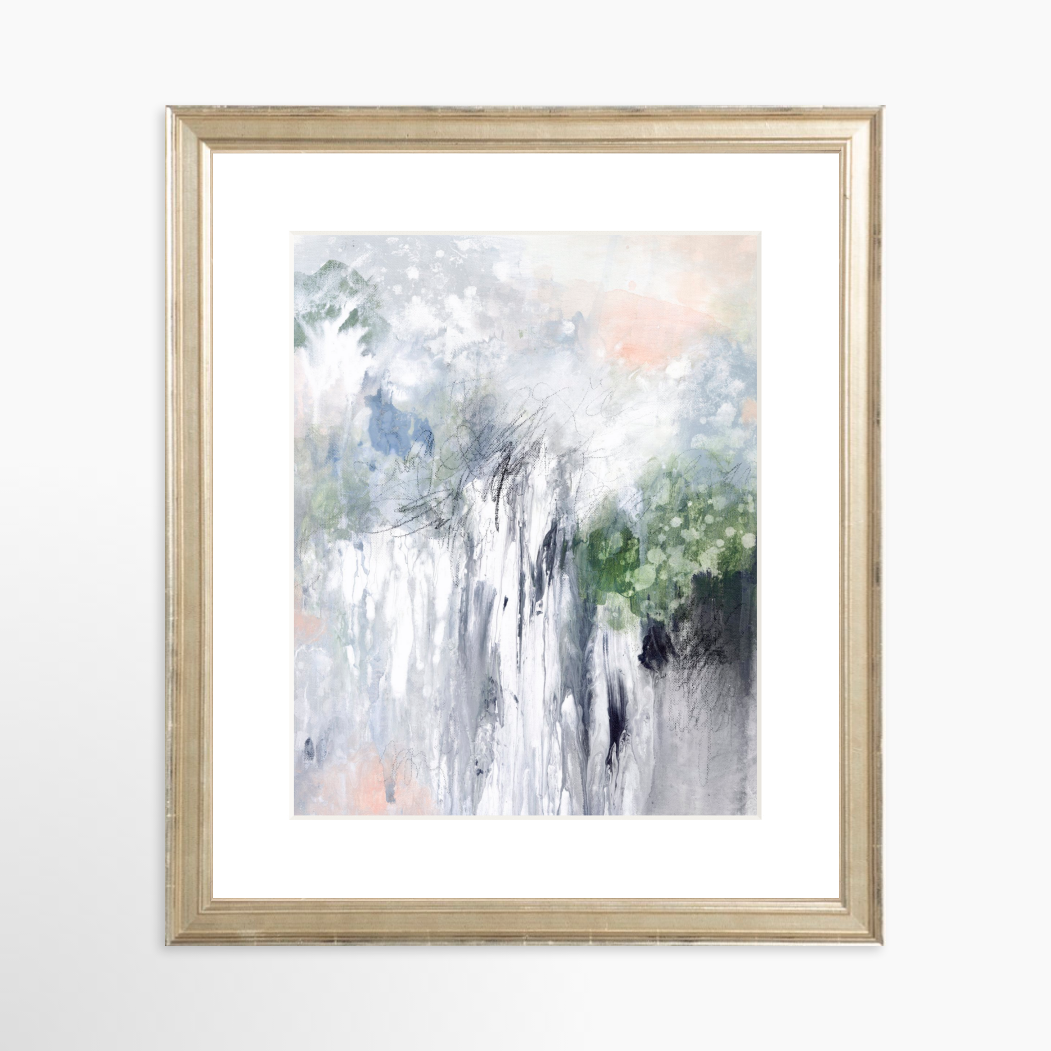 8x10 / Certificate Silver Frame + White Mat