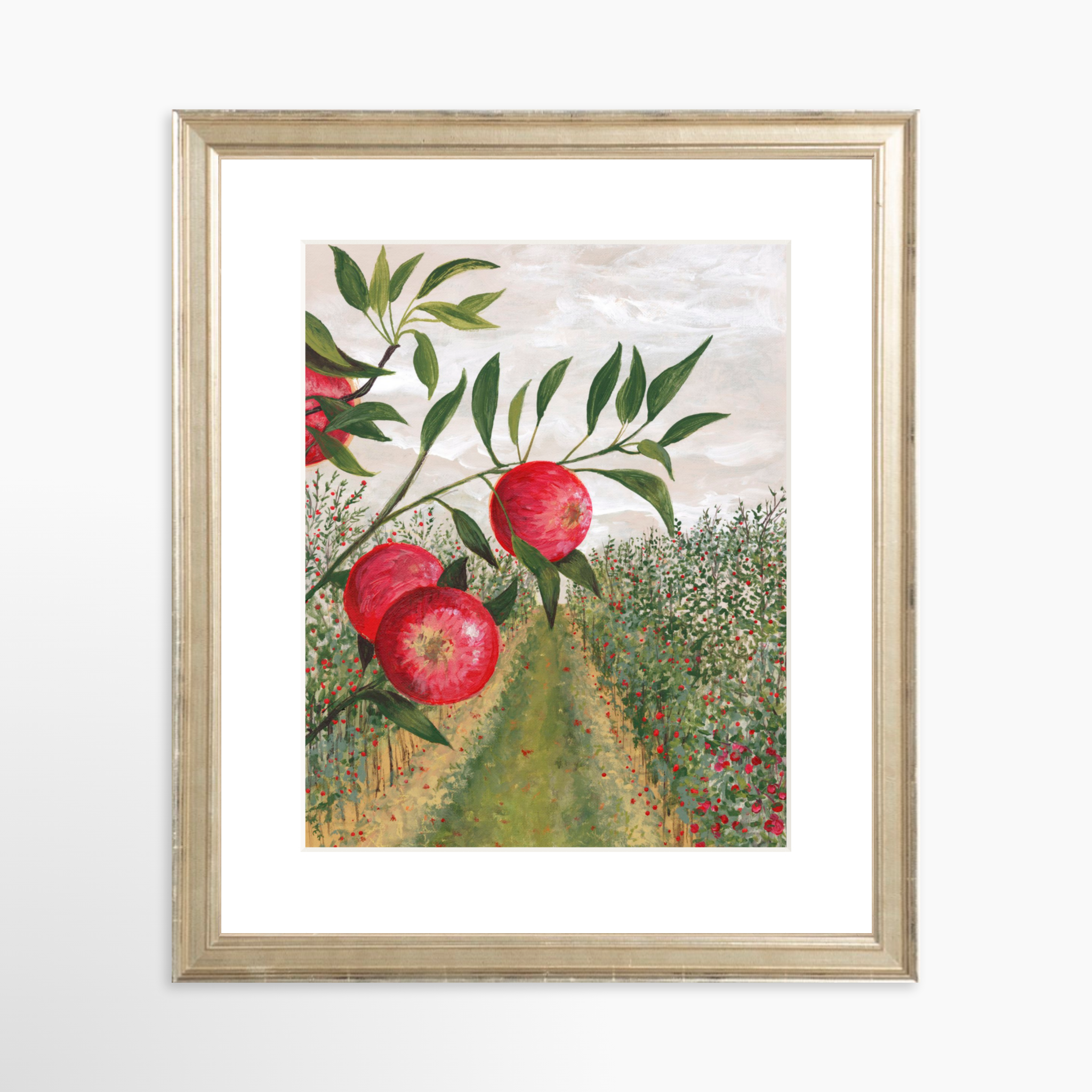 8x10 / Certificate Silver Frame + White Mat