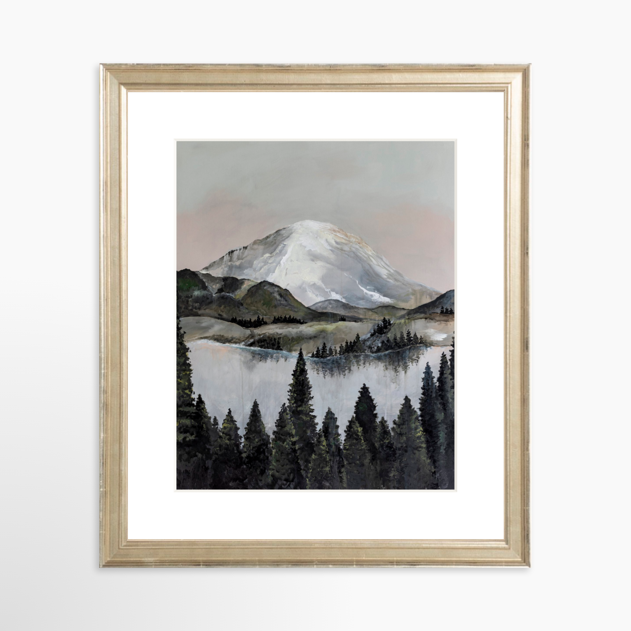 8x10 / Certificate Silver Frame + White Mat