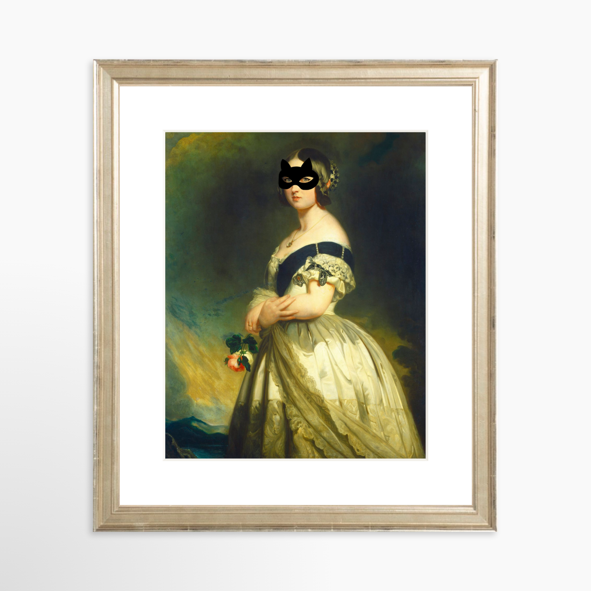 8x10 / Certificate Silver Frame + White Mat