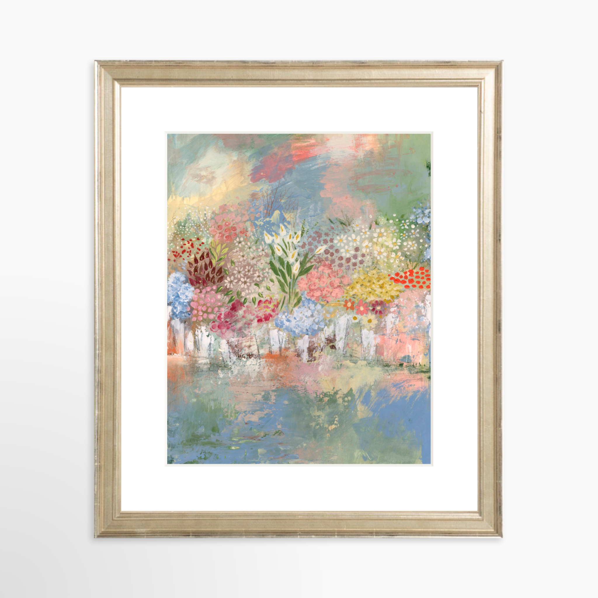 8x10 / Certificate Silver Frame + White Mat