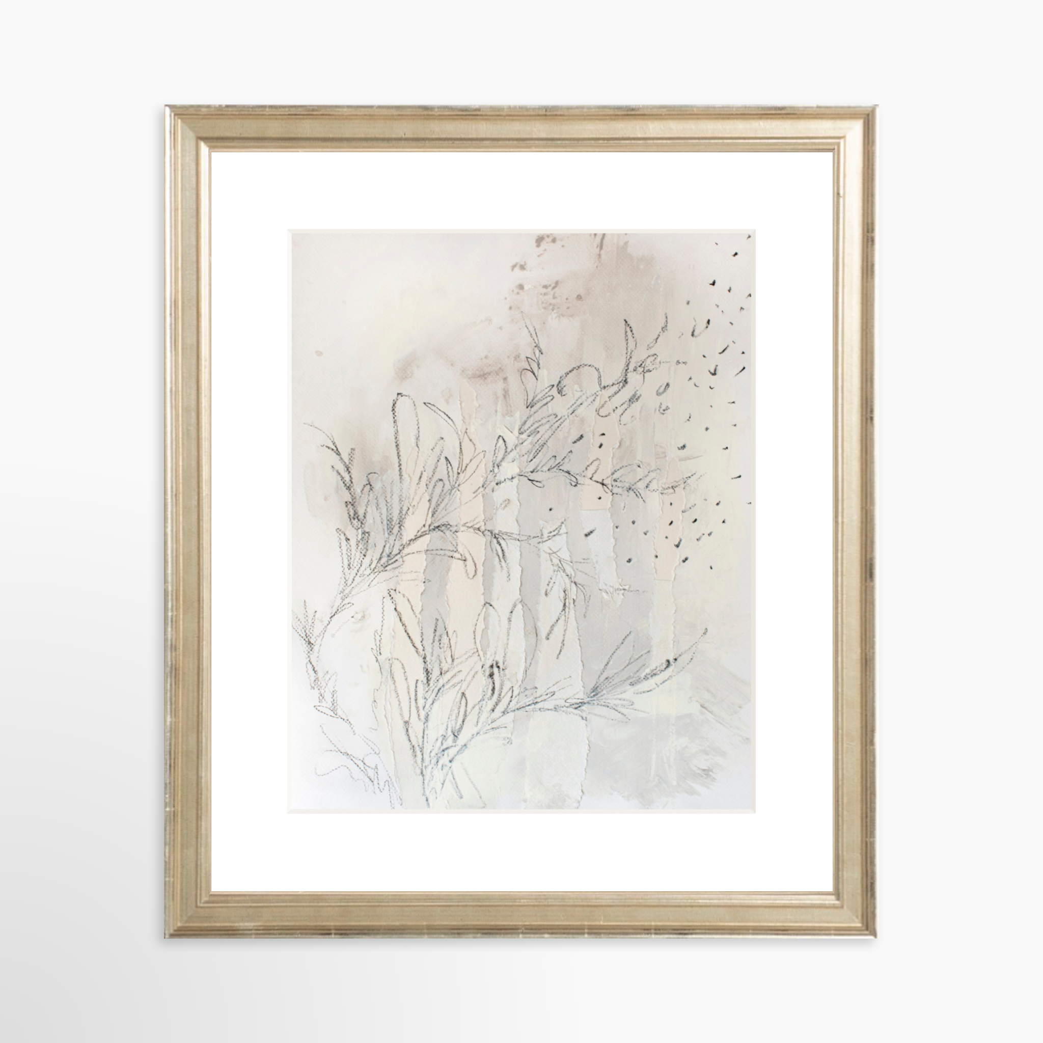 8x10 / Certificate Silver Frame + White Mat