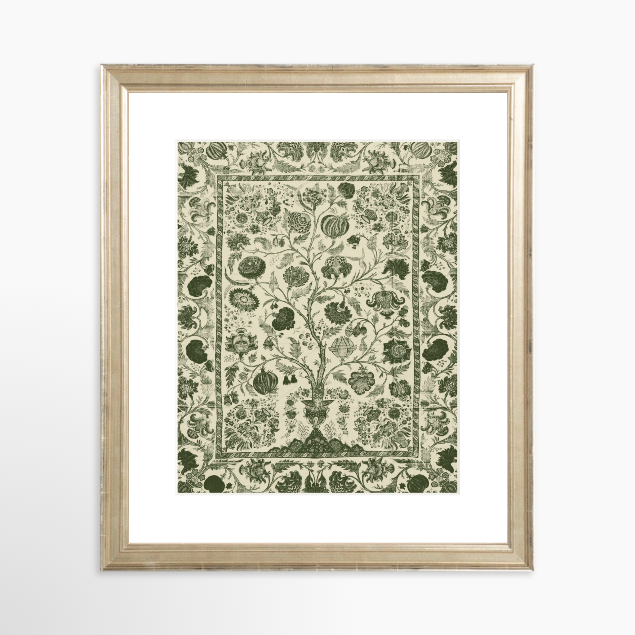 8x10 / Certificate Silver Frame + White Mat