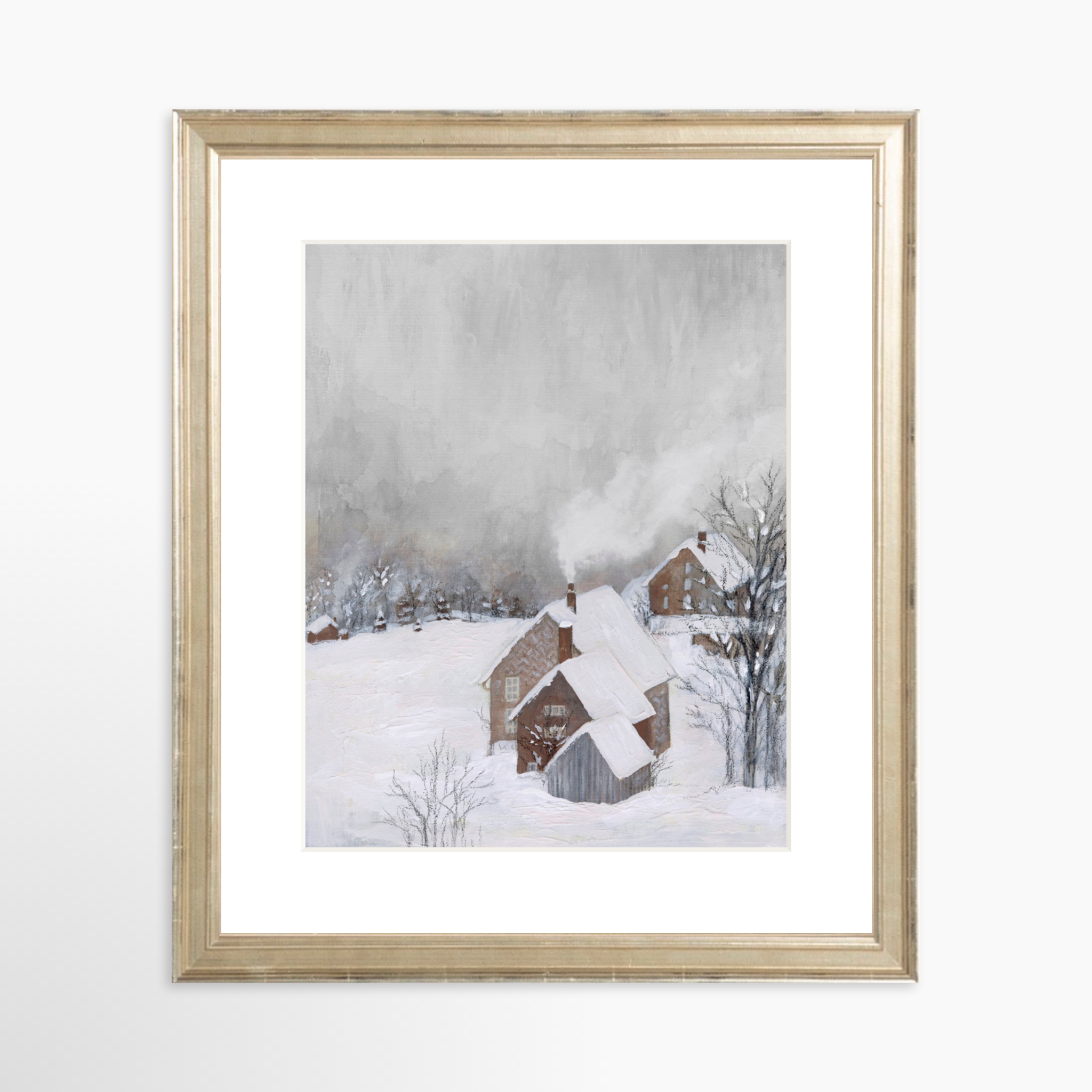 8x10 / Certificate Silver Frame + White Mat