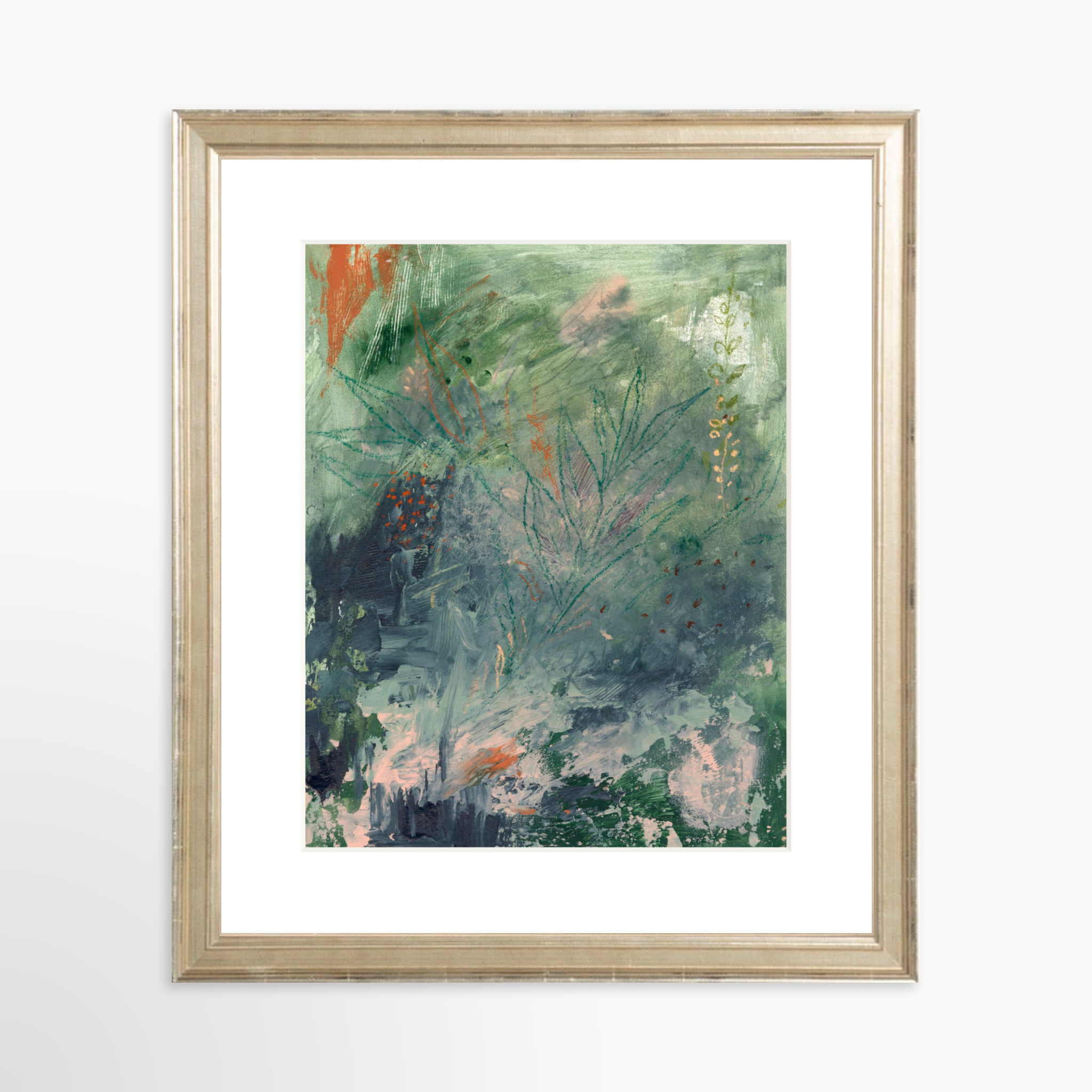 8x10 / Certificate Silver Frame + White Mat