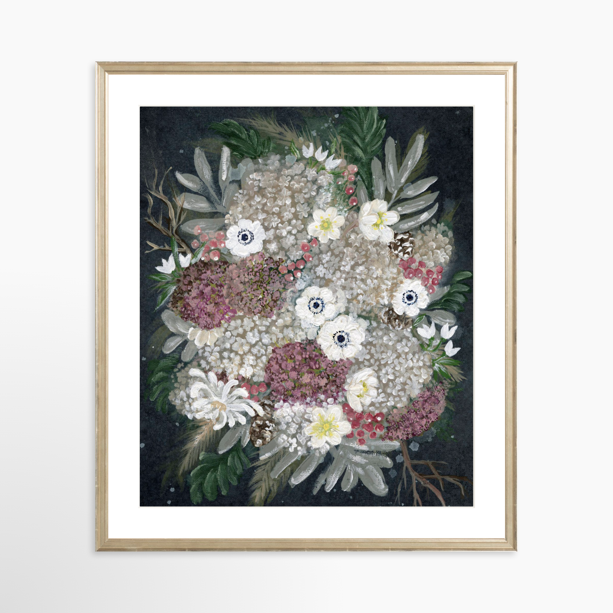 20x25 / Certificate Silver Frame + White Mat