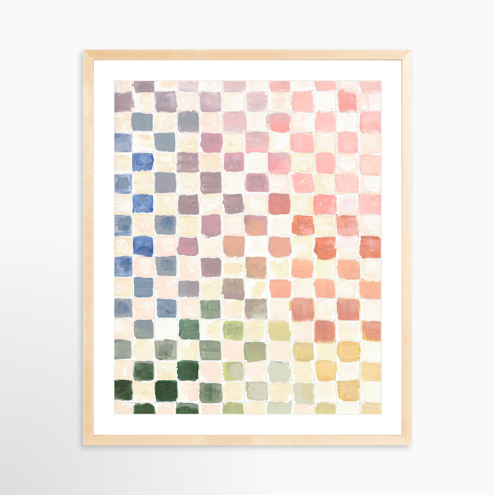 24x30 / Natural Frame + White Mat