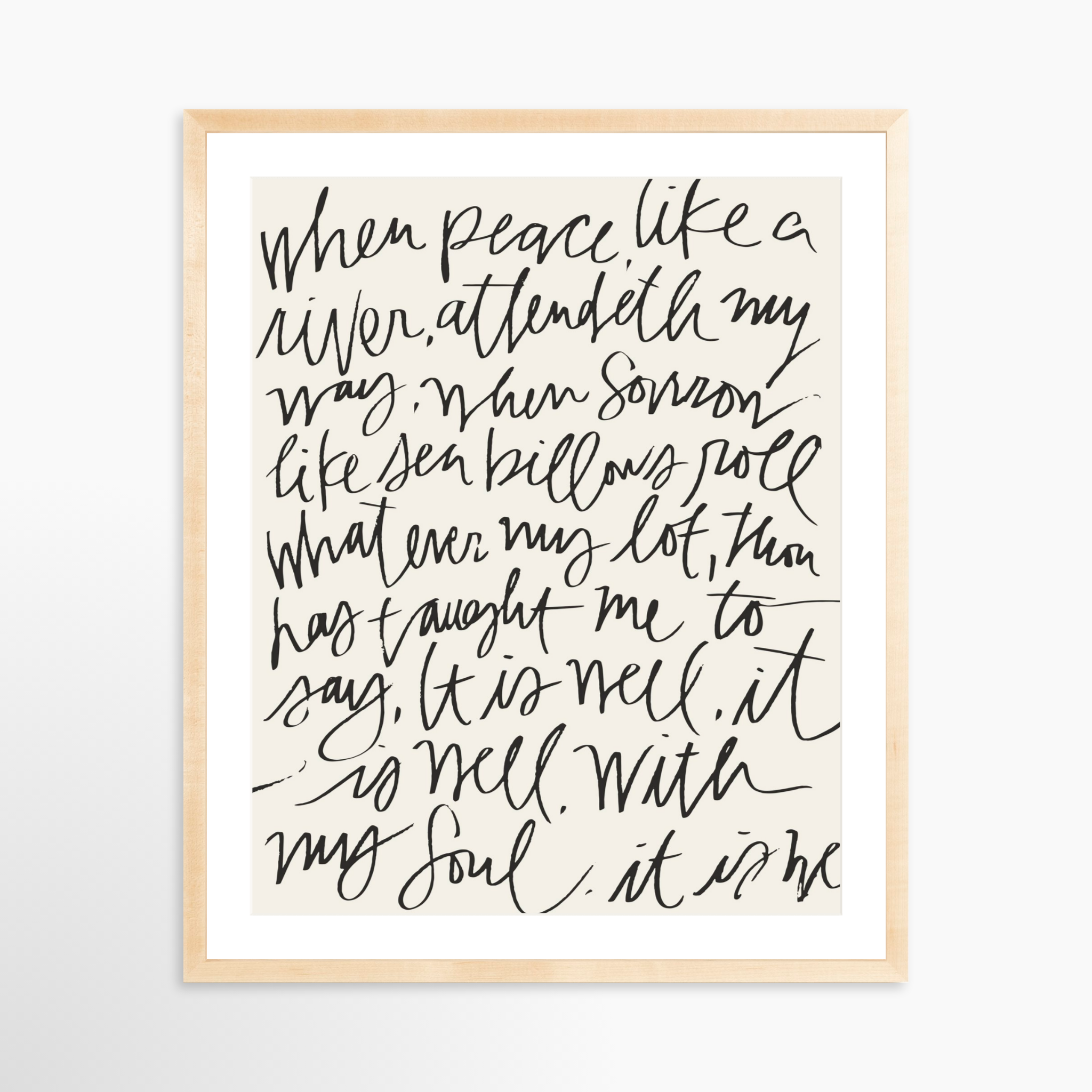 24x30 / Natural Frame + White Mat