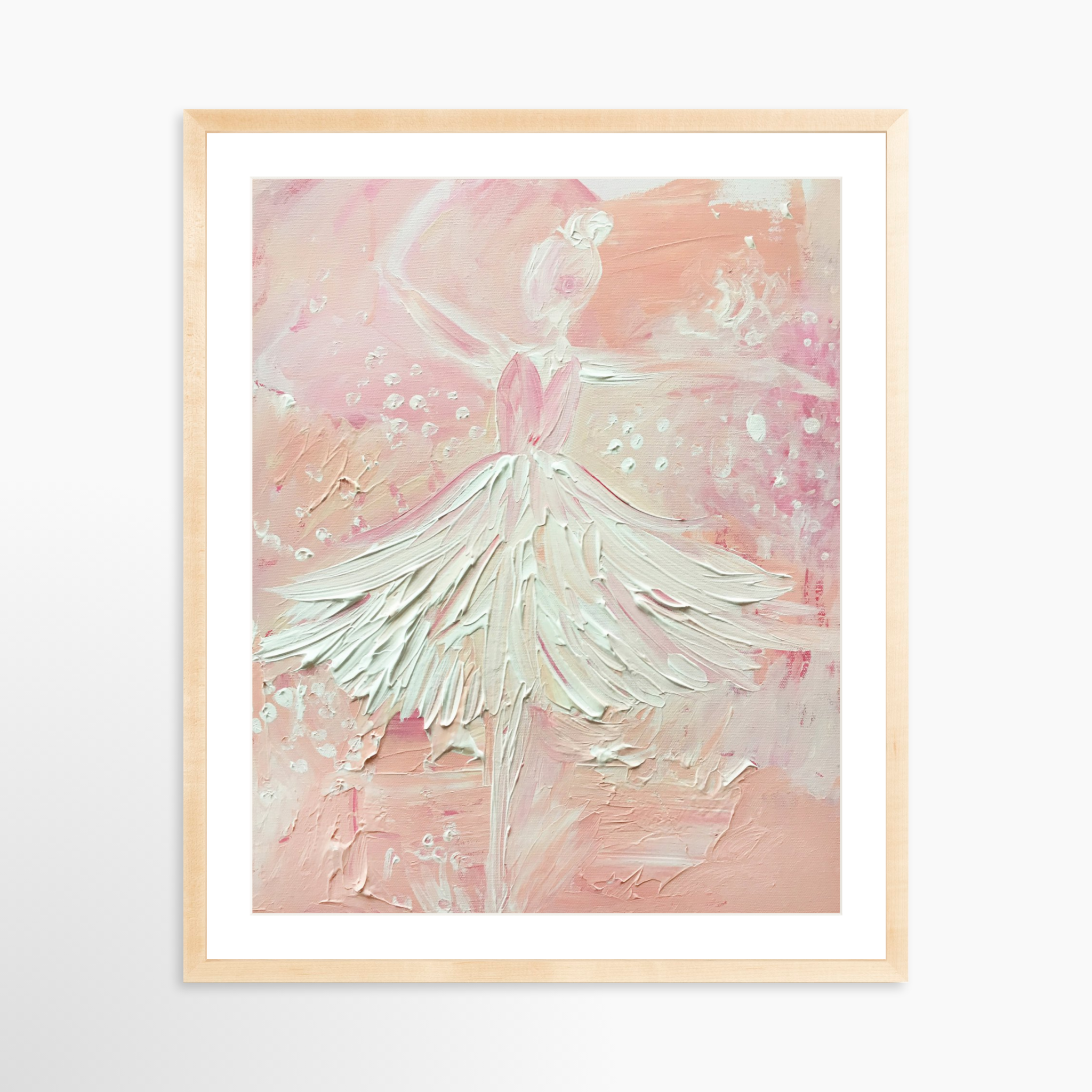 24x30 / Natural Frame + White Mat
