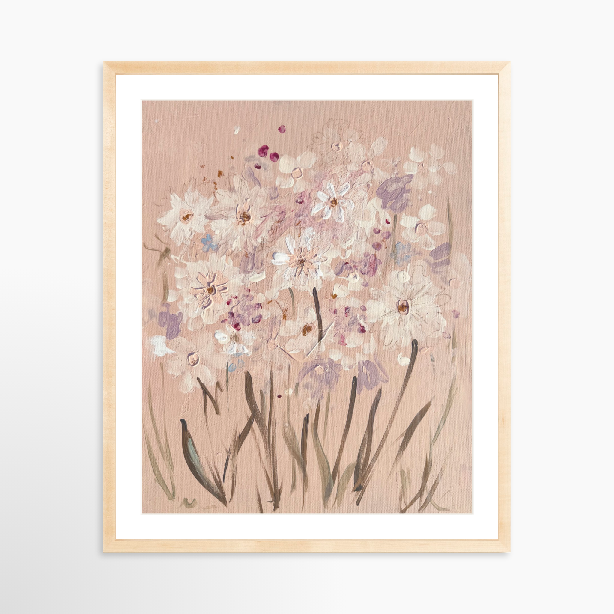 24x30 / Natural Frame + White Mat