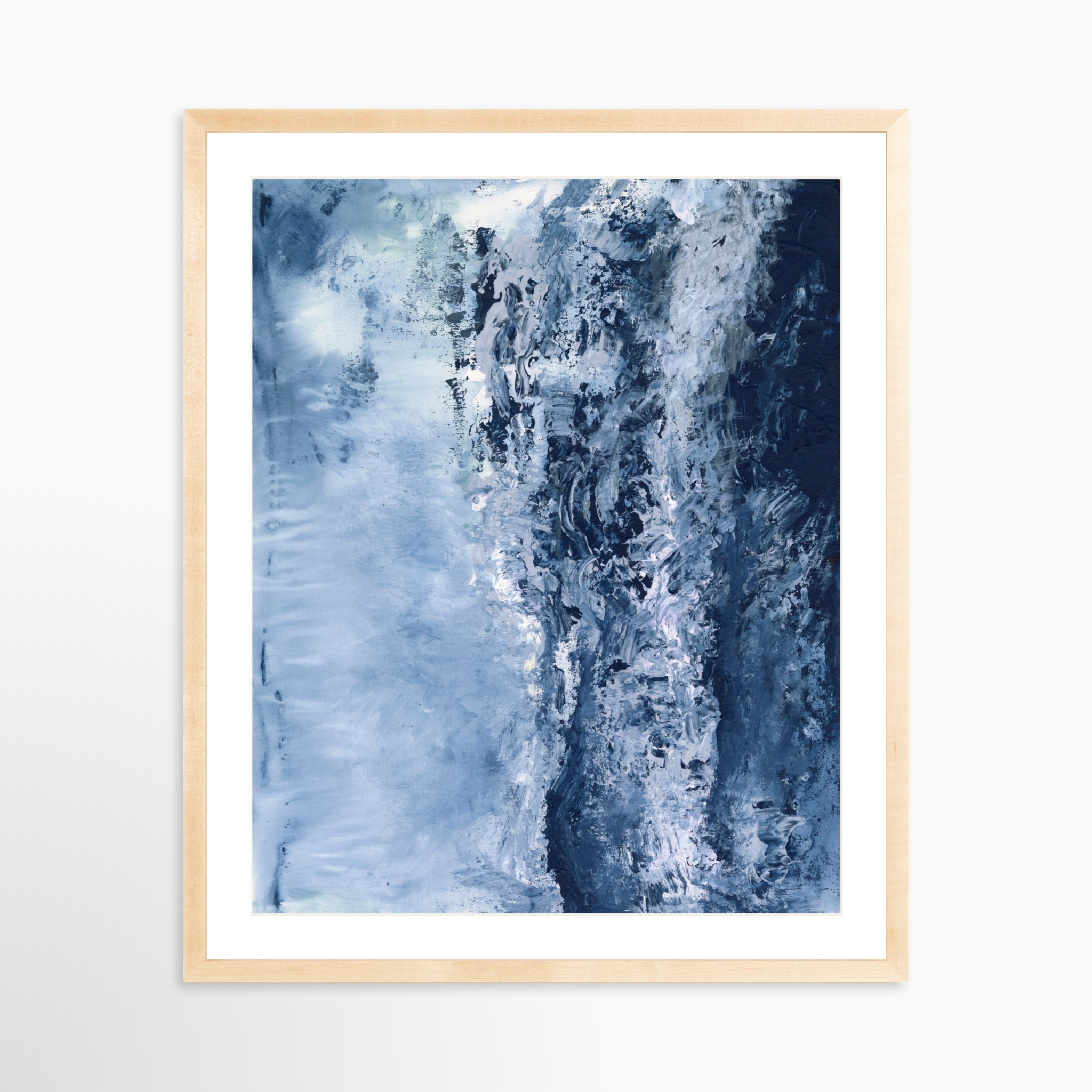 24x30 / Natural Frame + White Mat