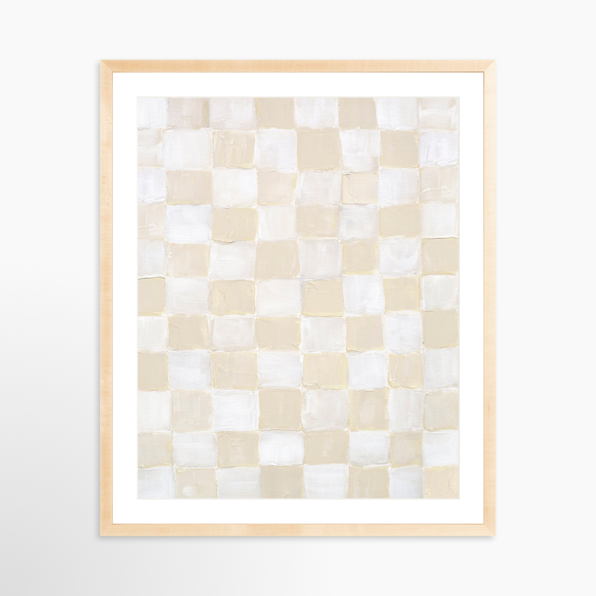 24x30 / Natural Frame + White Mat