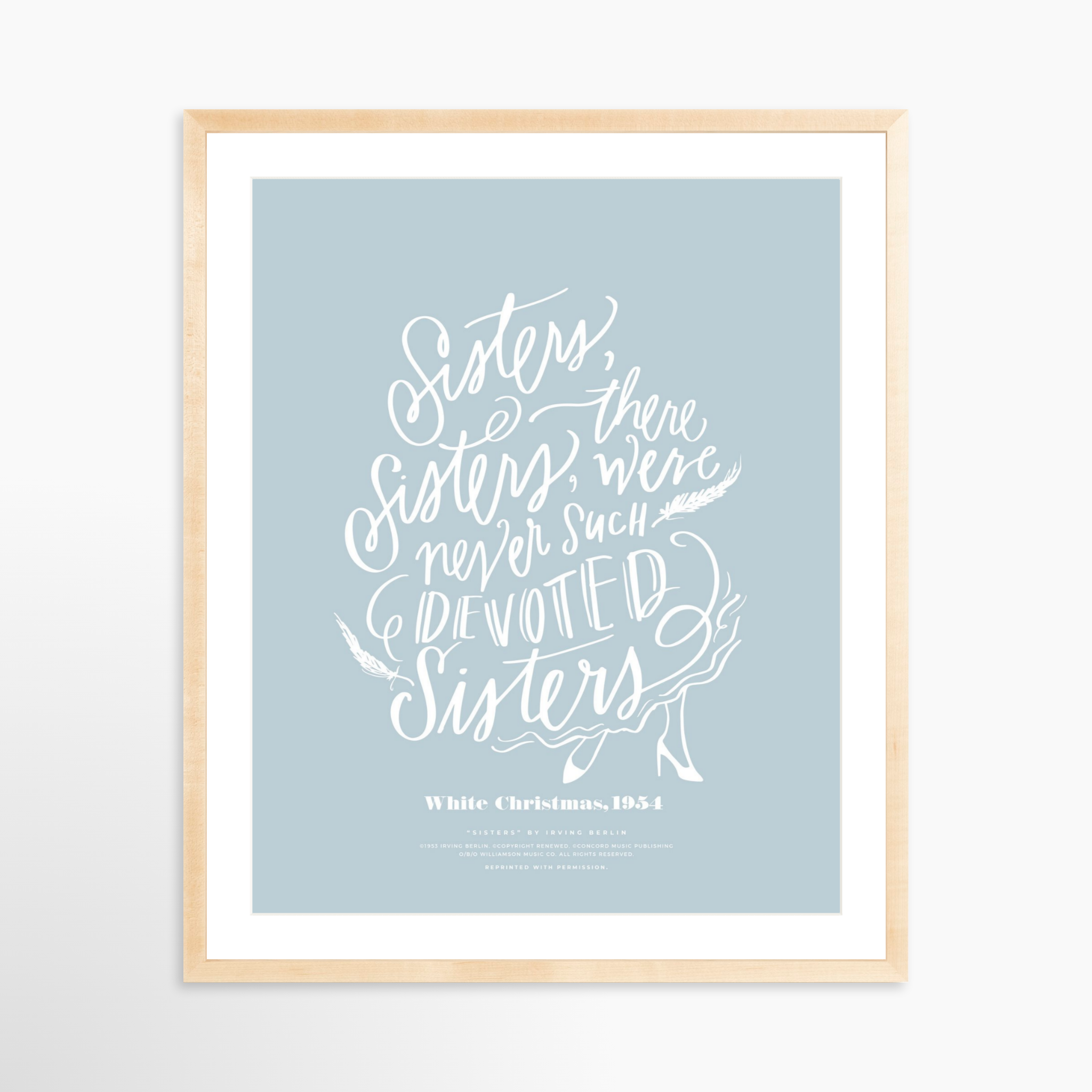 24x30 / Natural Frame + White Mat