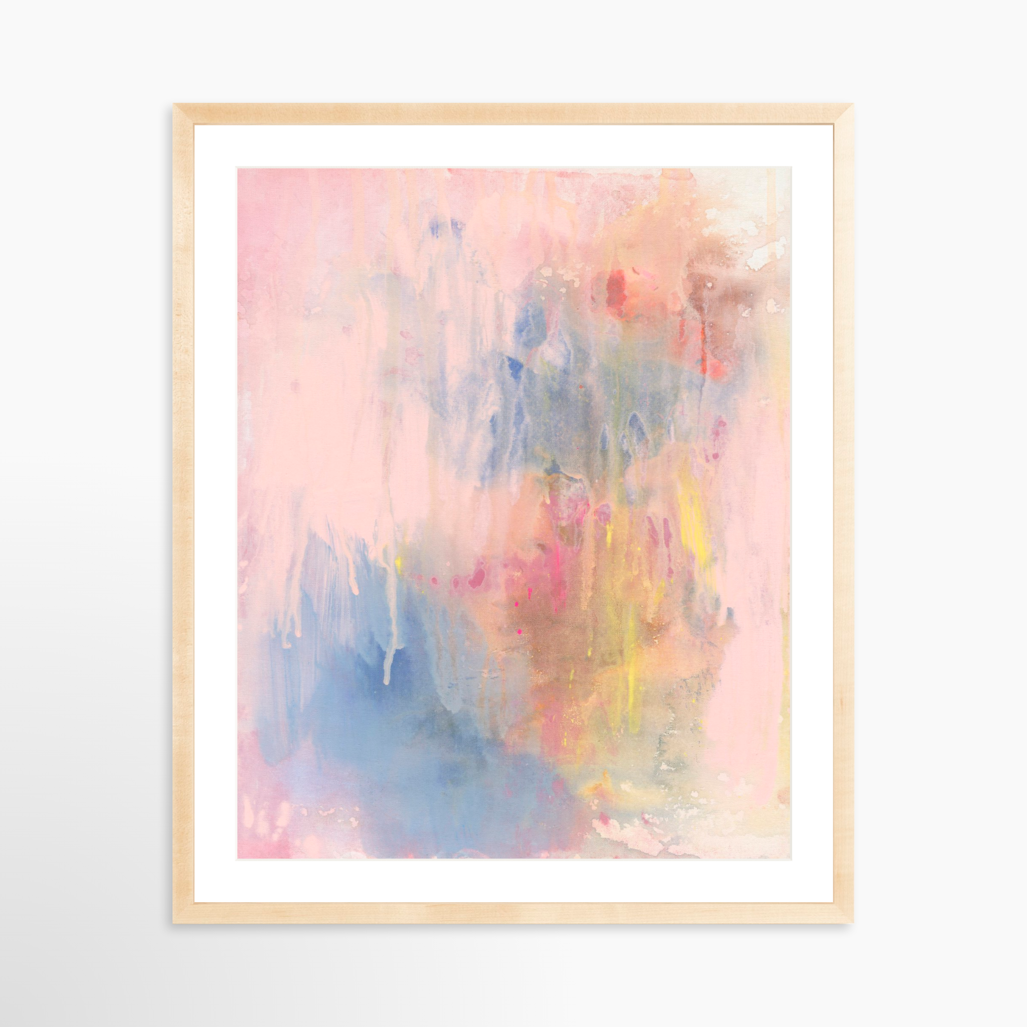 24x30 / Natural Frame + White Mat