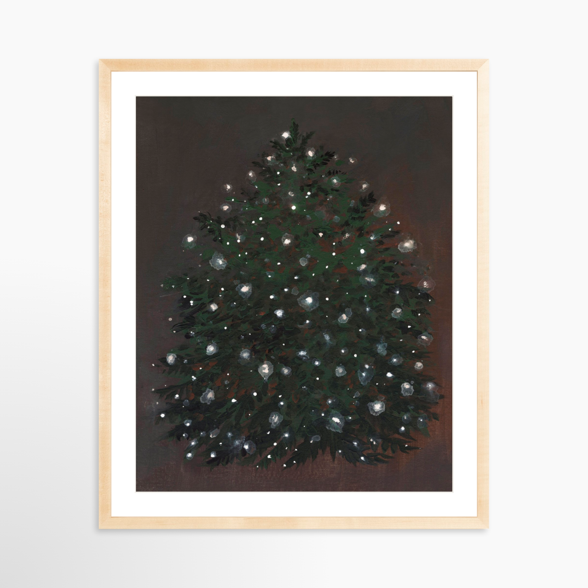 24x30 / Natural Frame + White Mat