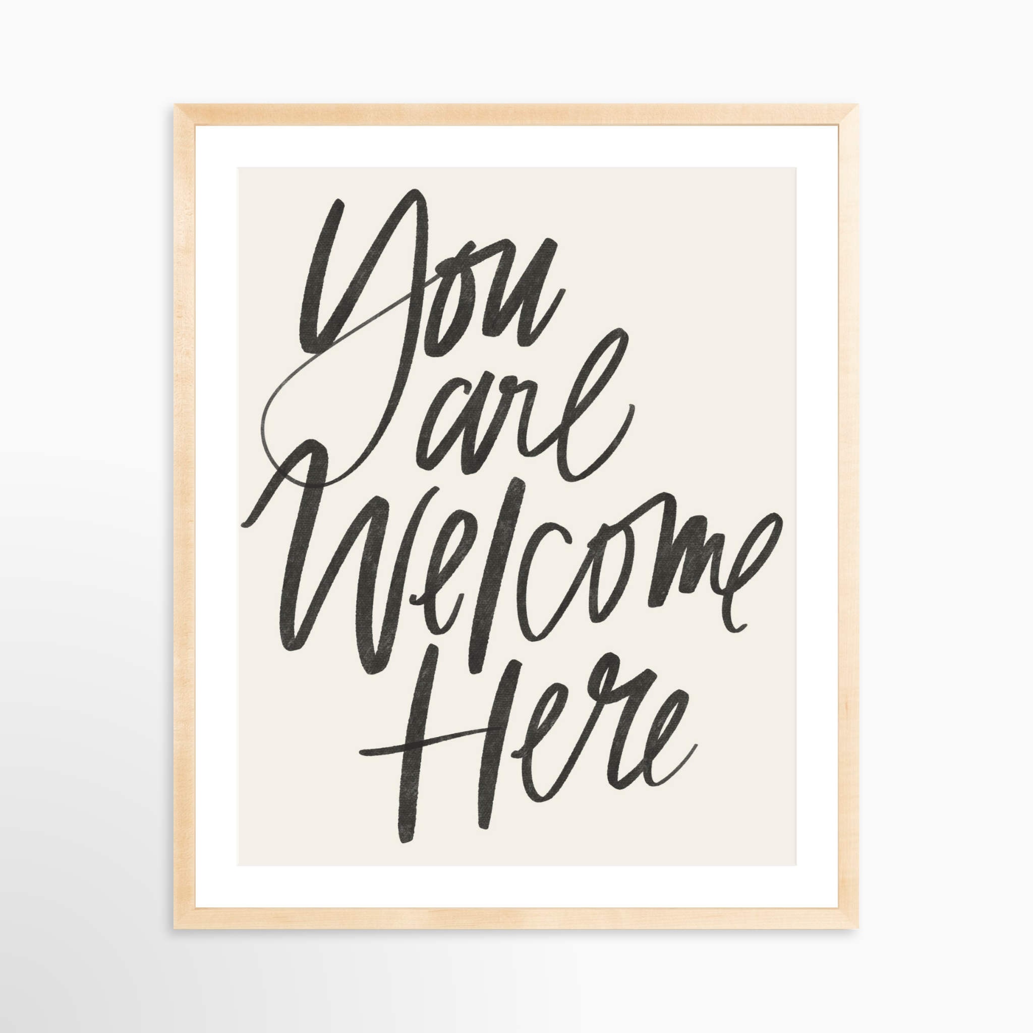 24x30 / Natural Frame + White Mat