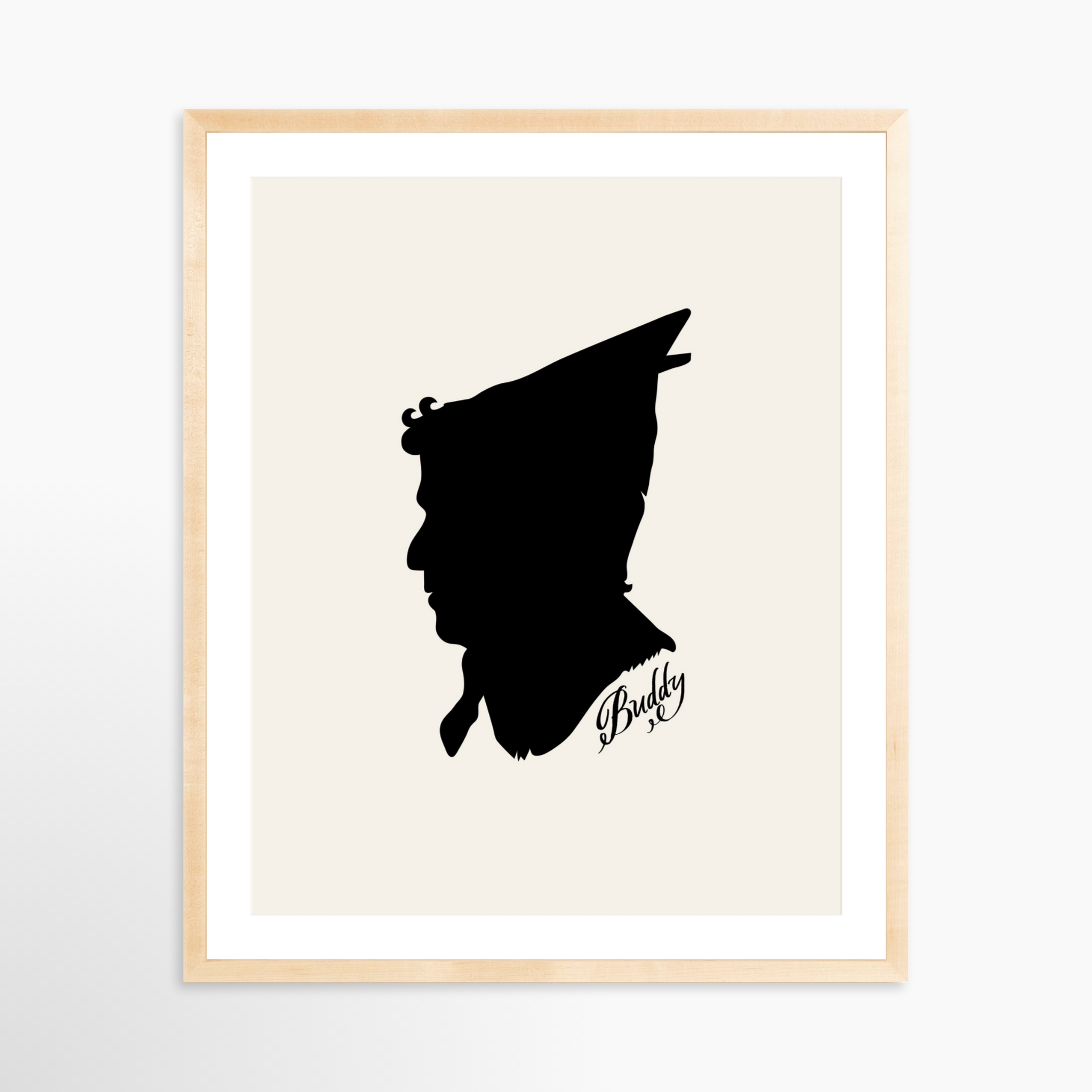 24x30 / Natural Frame + White Mat