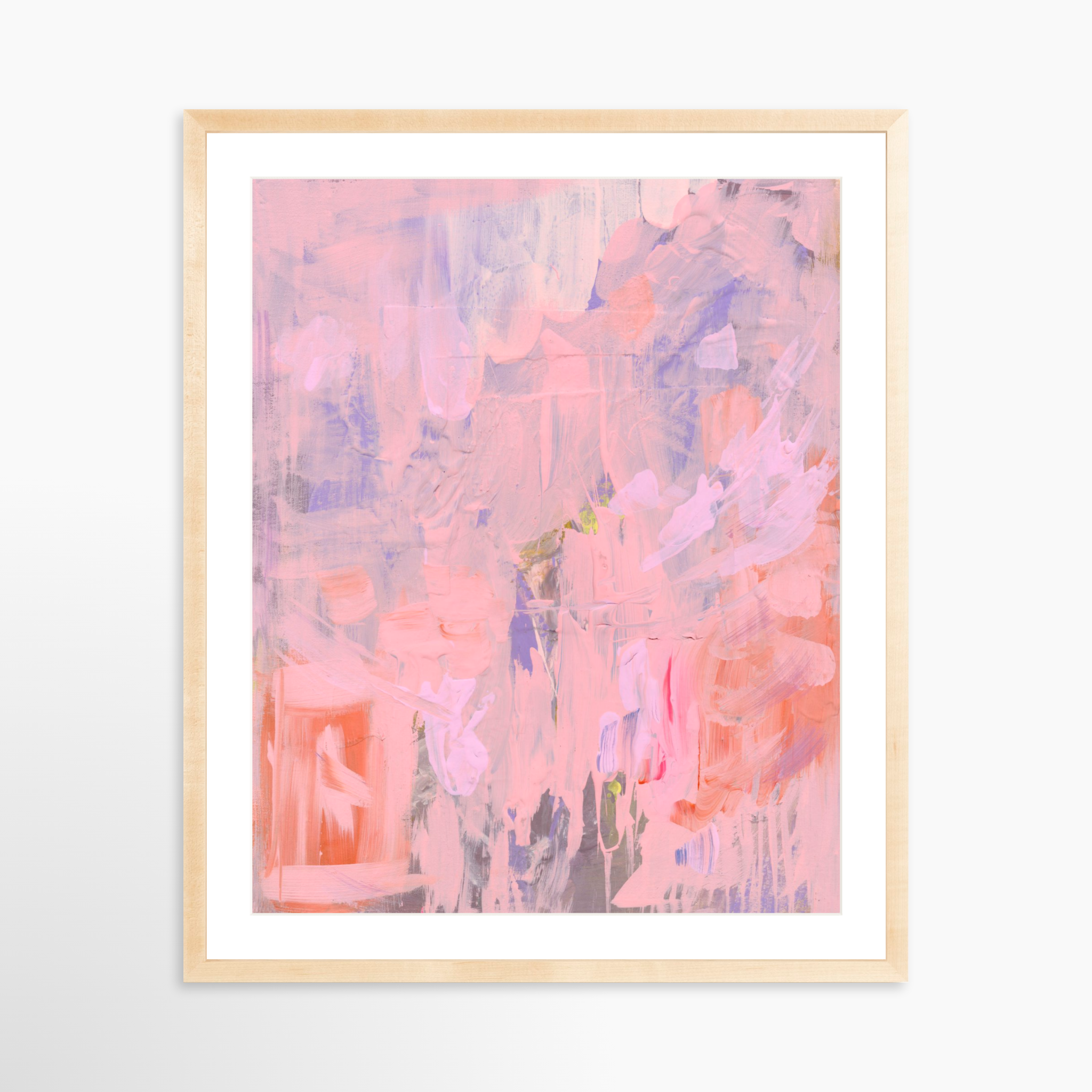 24x30 / Natural Frame + White Mat