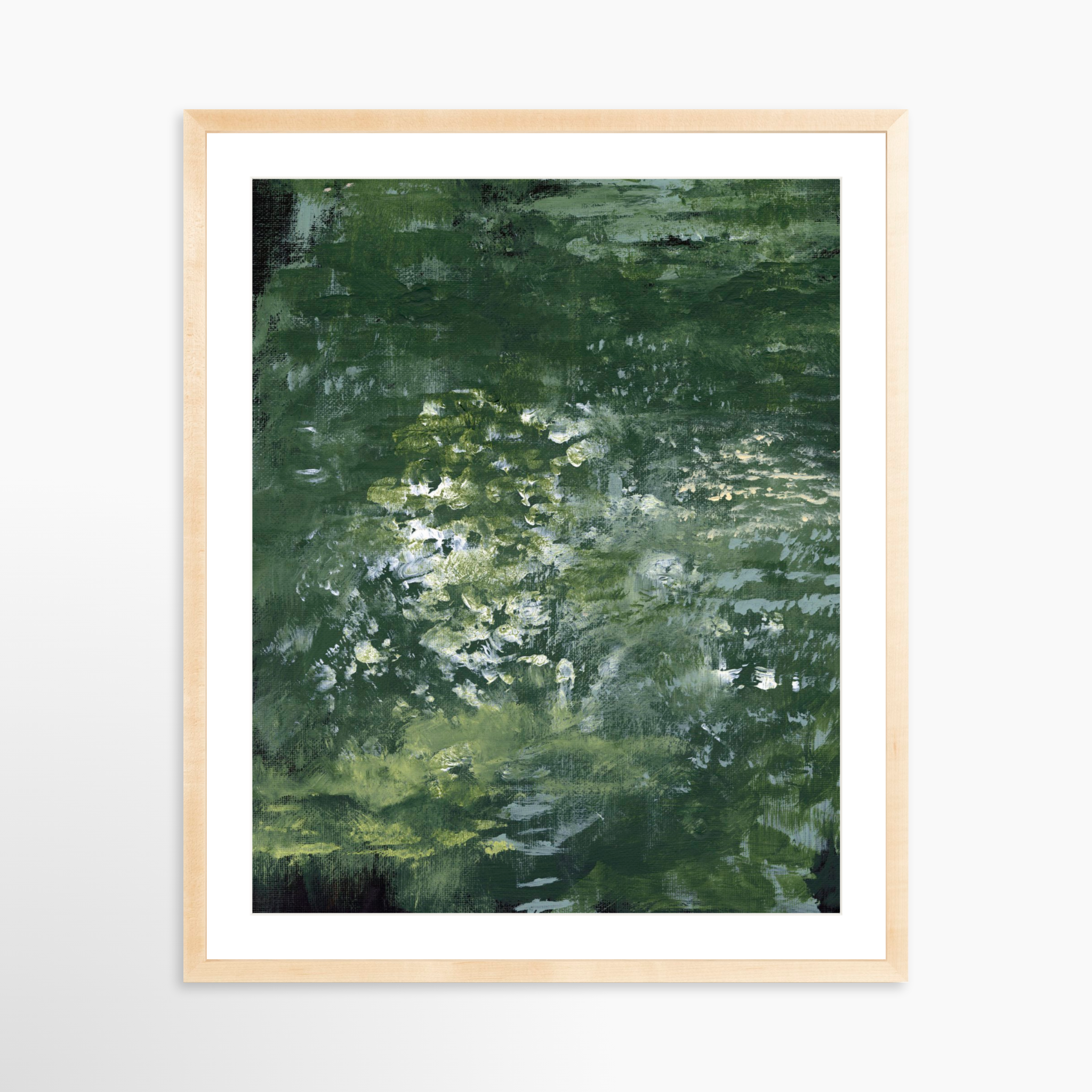 24x30 / Natural Frame + White Mat