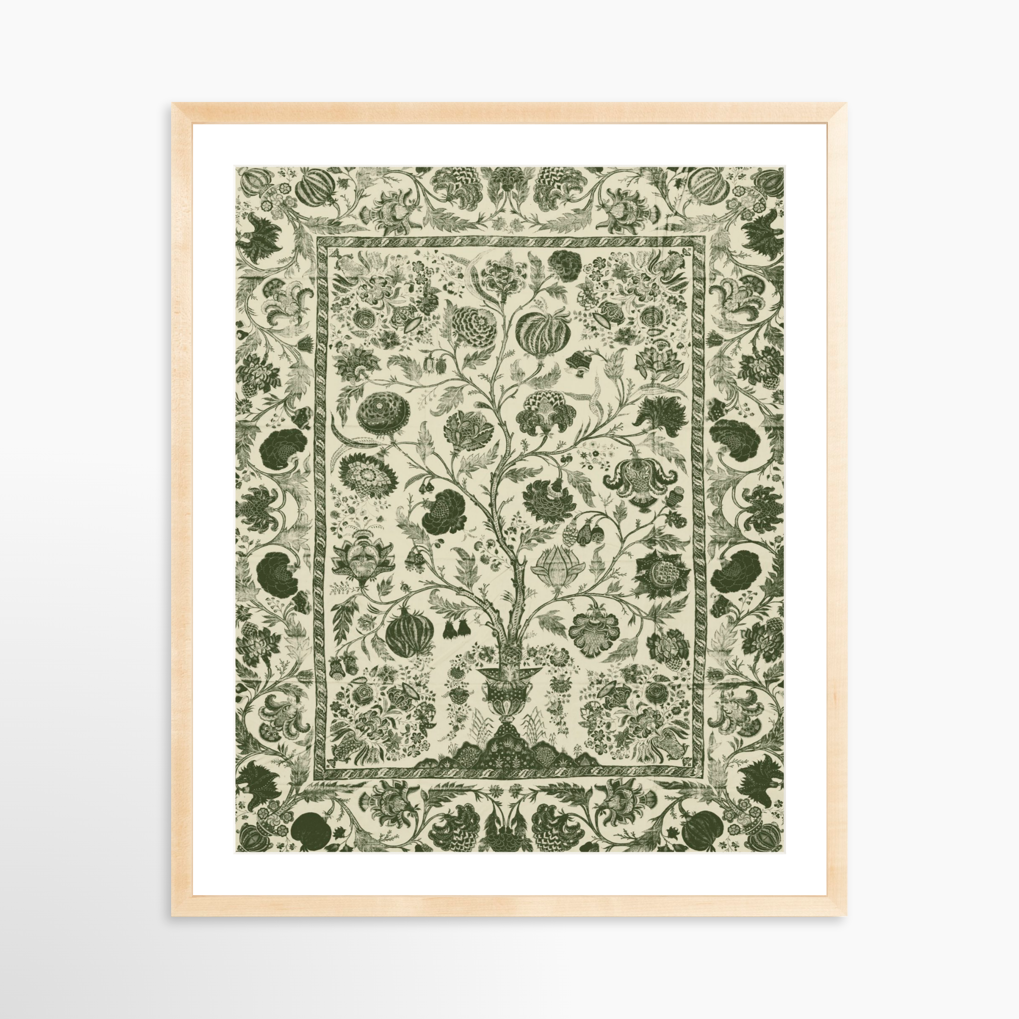 24x30 / Natural Frame + White Mat