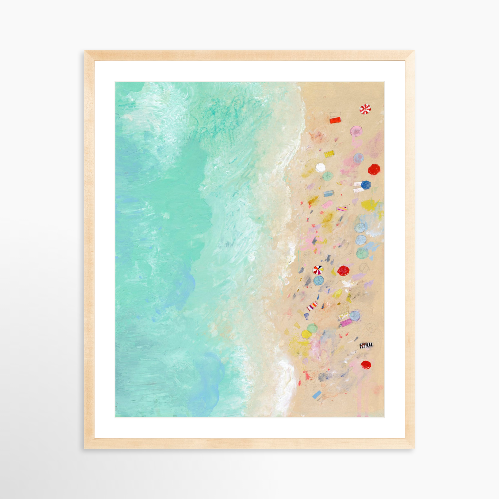 24x30 / Natural Frame + White Mat