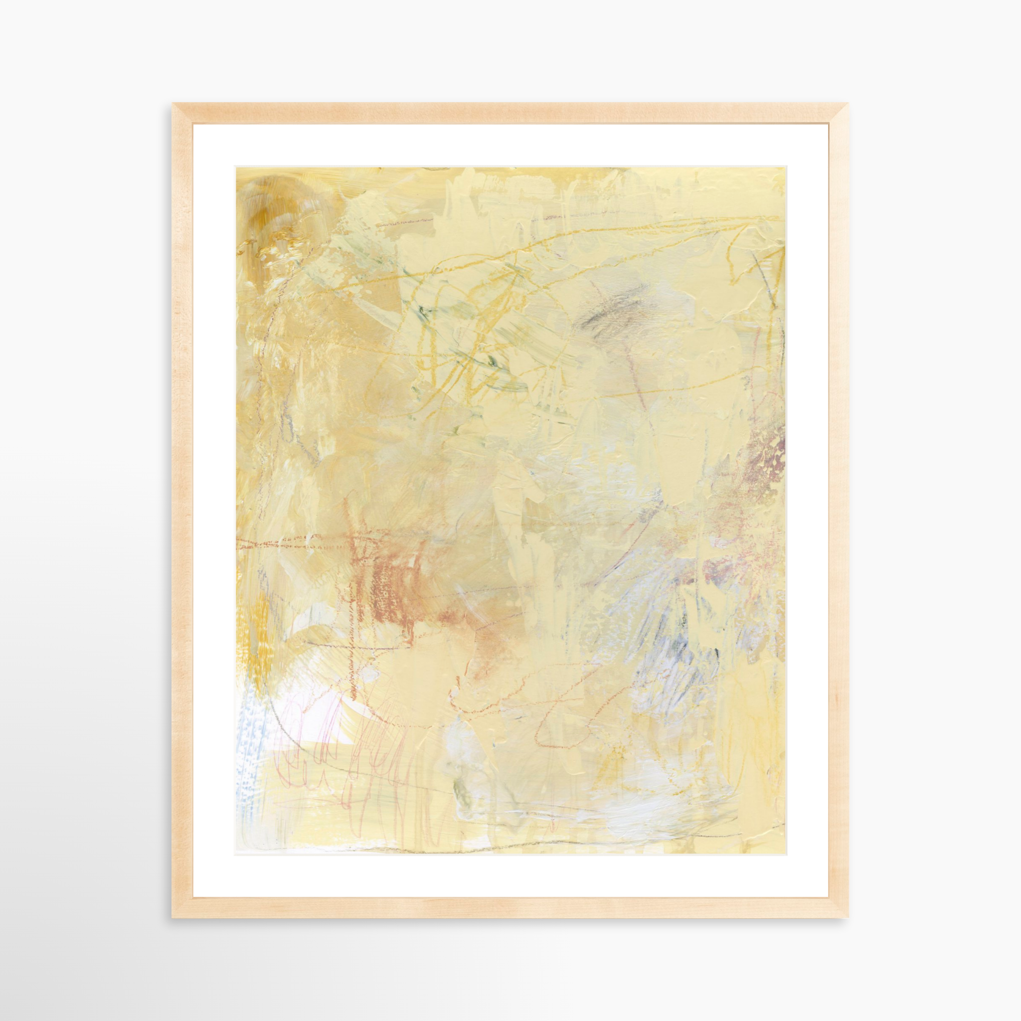 24x30 / Natural Frame + White Mat