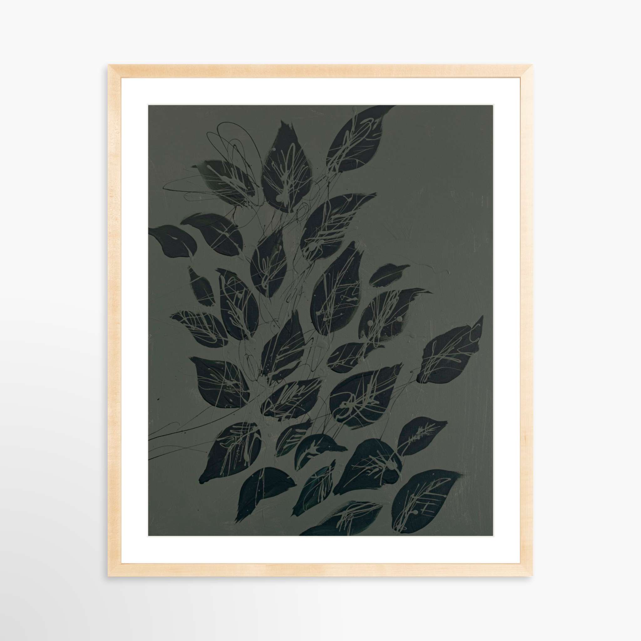 24x30 / Natural Frame + White Mat