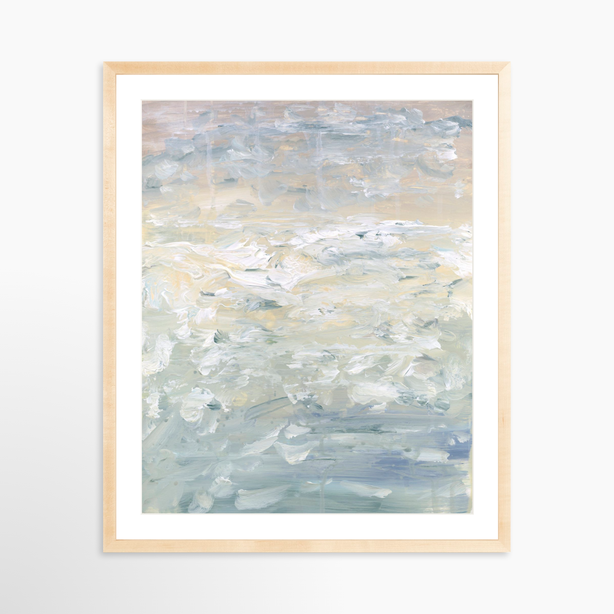 24x30 / Natural Frame + White Mat