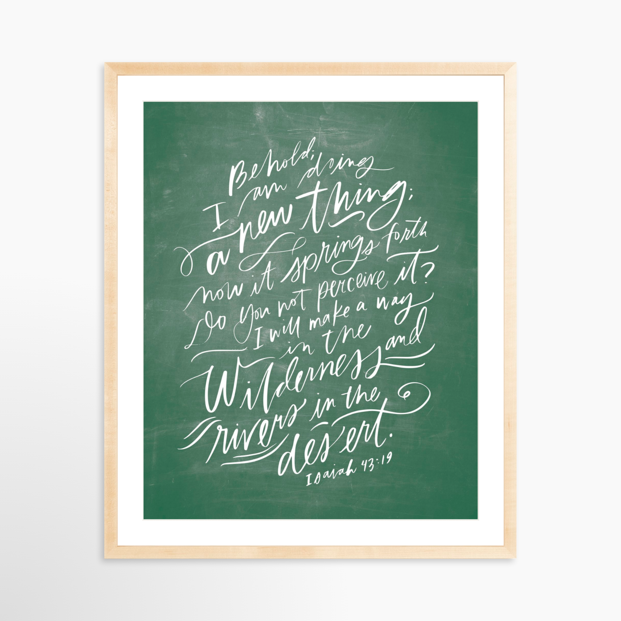 24x30 / Natural Frame + White Mat