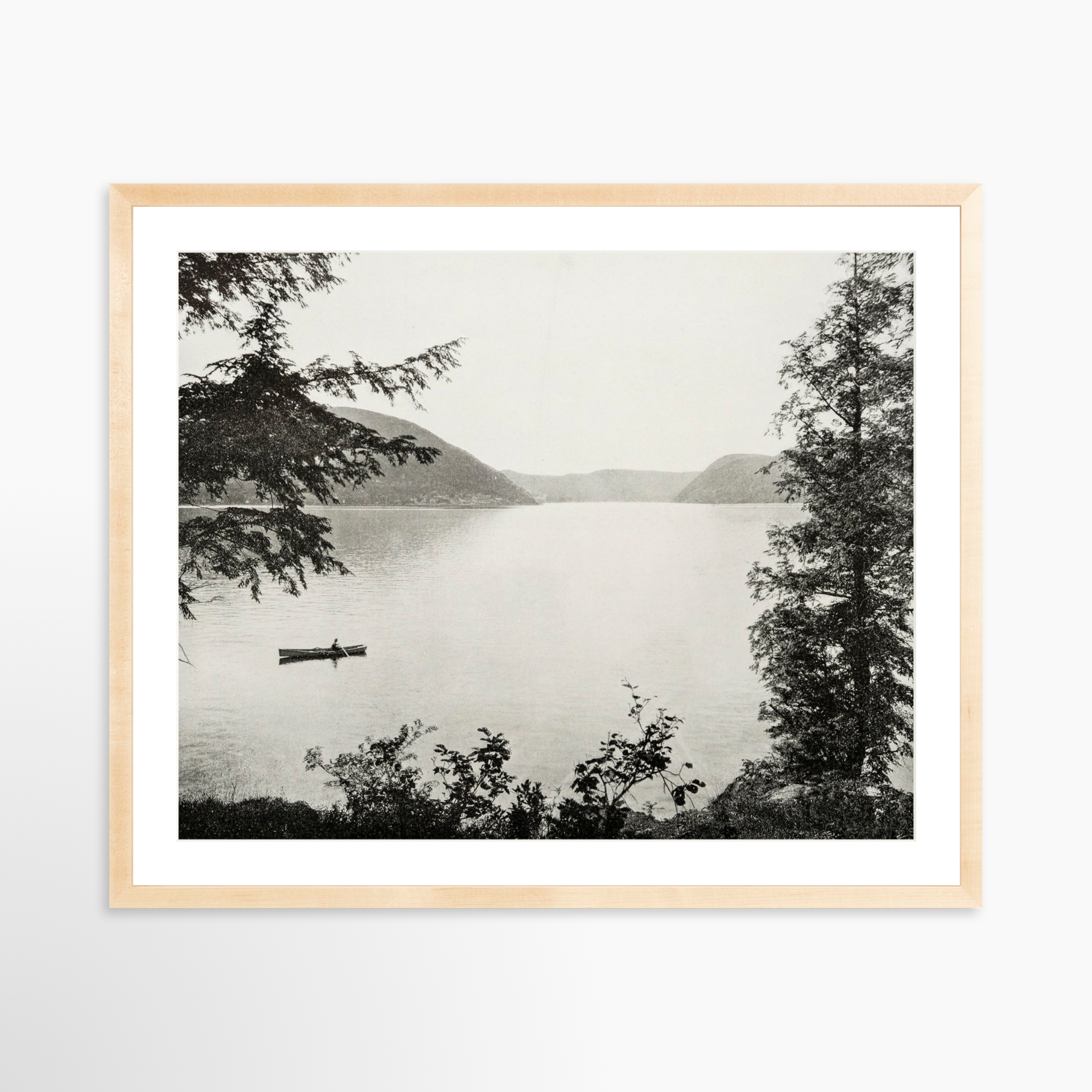 30x24 / Natural Frame + White Mat