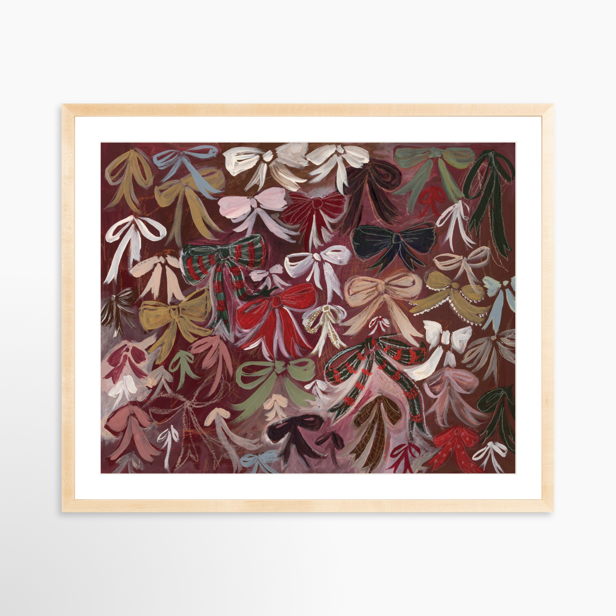 30x24 / Natural Frame + White Mat