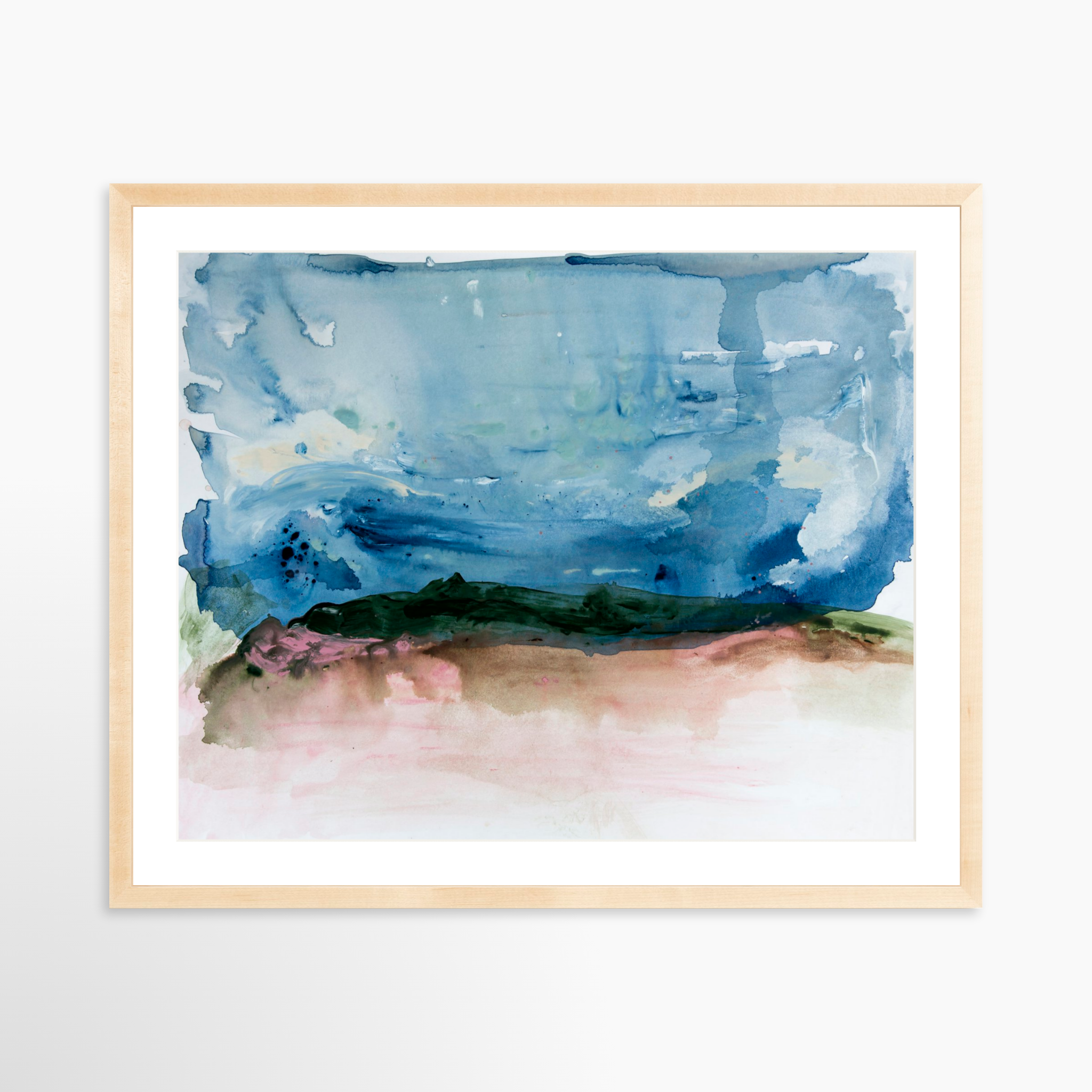 30x24 / Natural Frame + White Mat