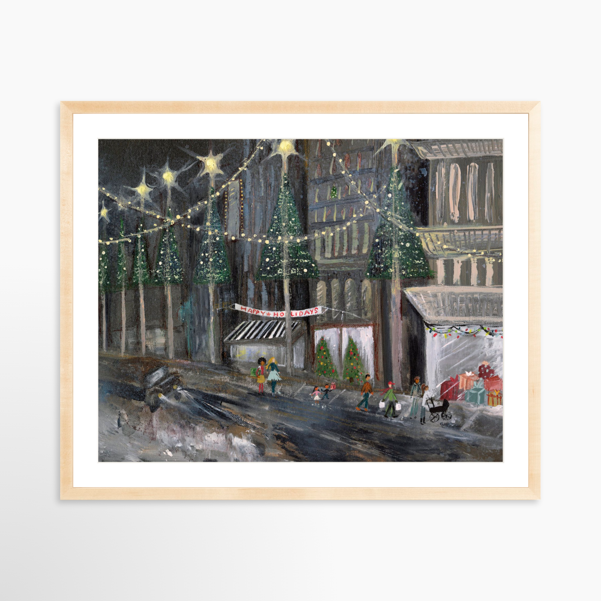 30x24 / Natural Frame + White Mat