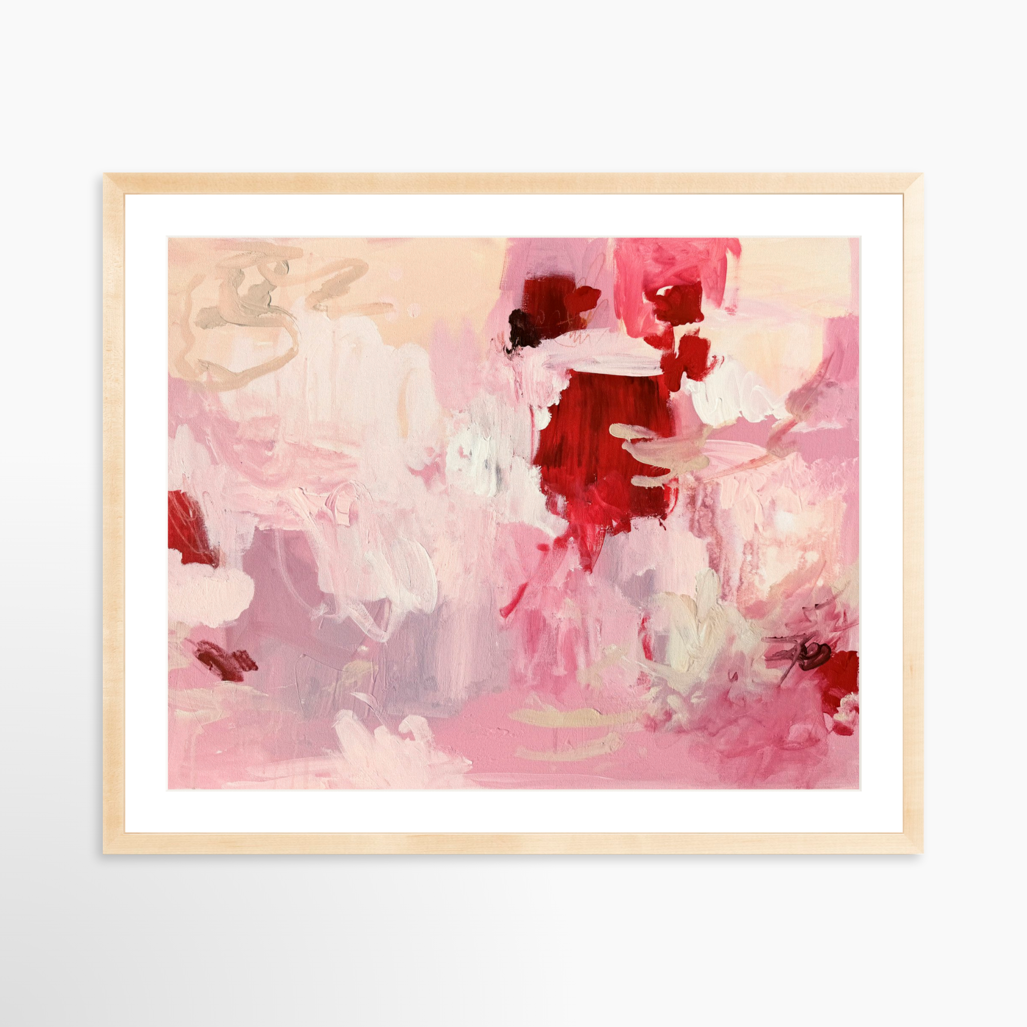 30x24 / Natural Frame + White Mat