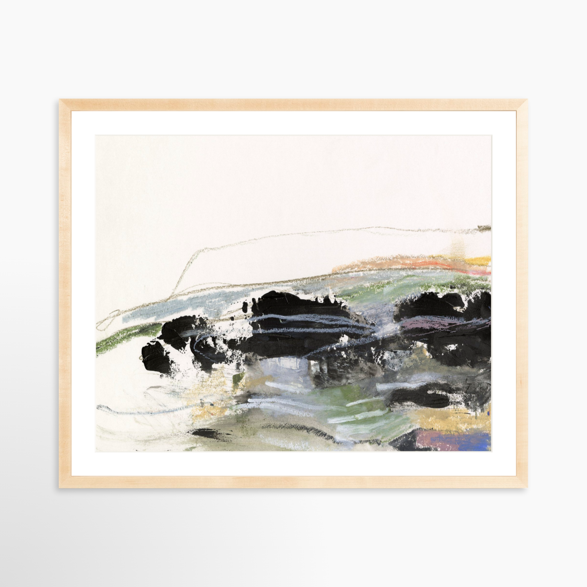 30x24 / Natural Frame + White Mat