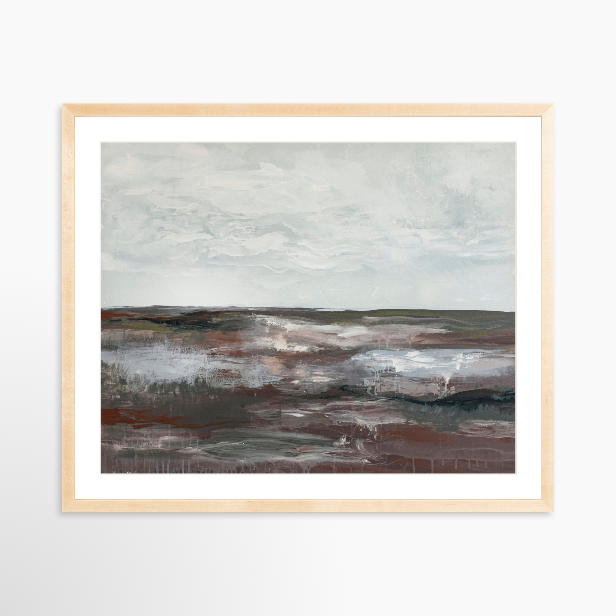 30x24 / Natural Frame + White Mat