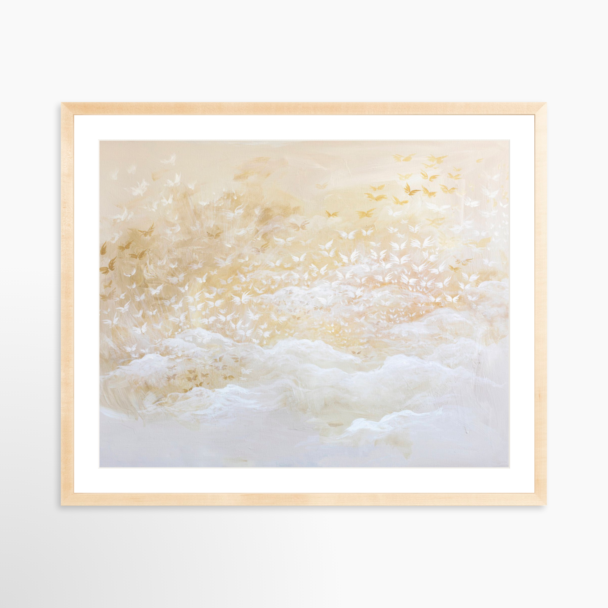 30x24 / Natural Frame + White Mat