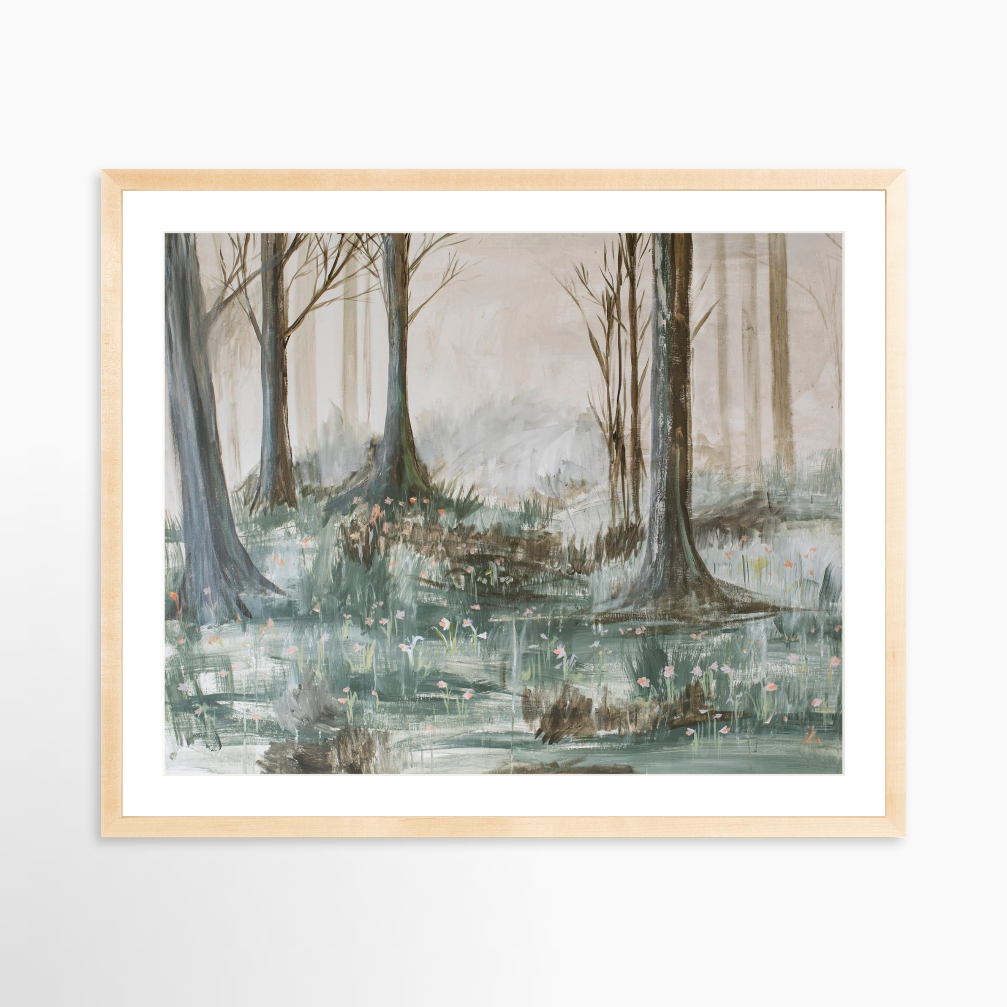 30x24 / Natural Frame + White Mat