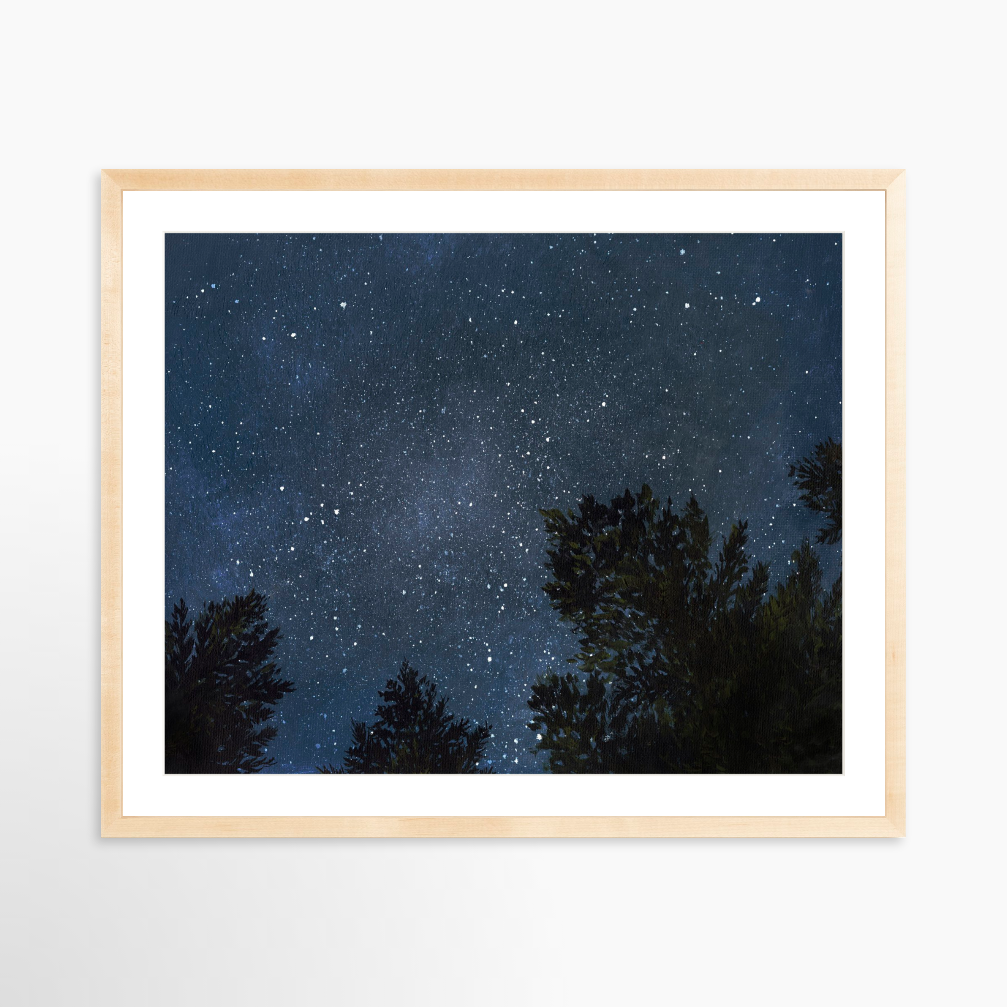 30x24 / Natural Frame + White Mat