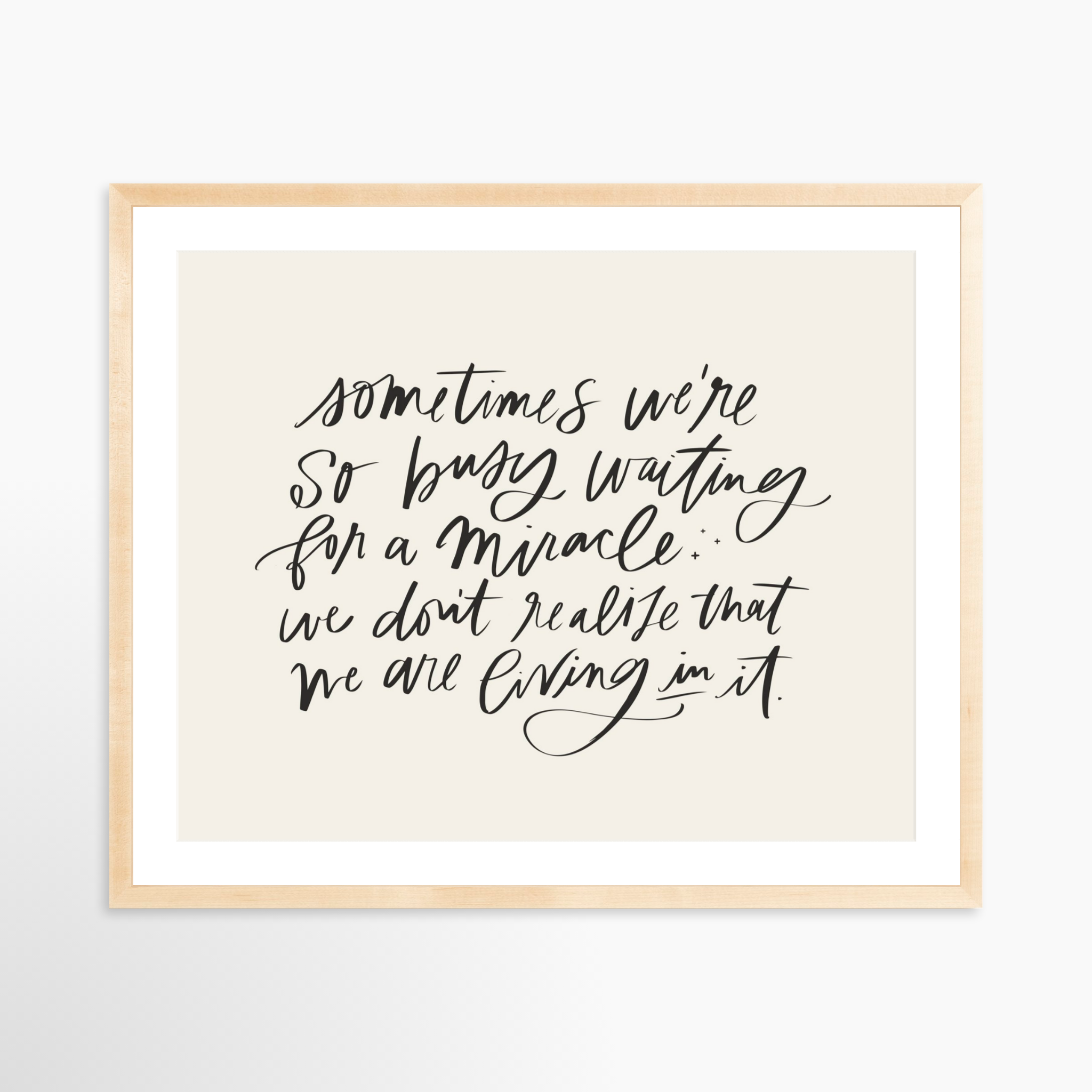 30x24 / Natural Frame + White Mat